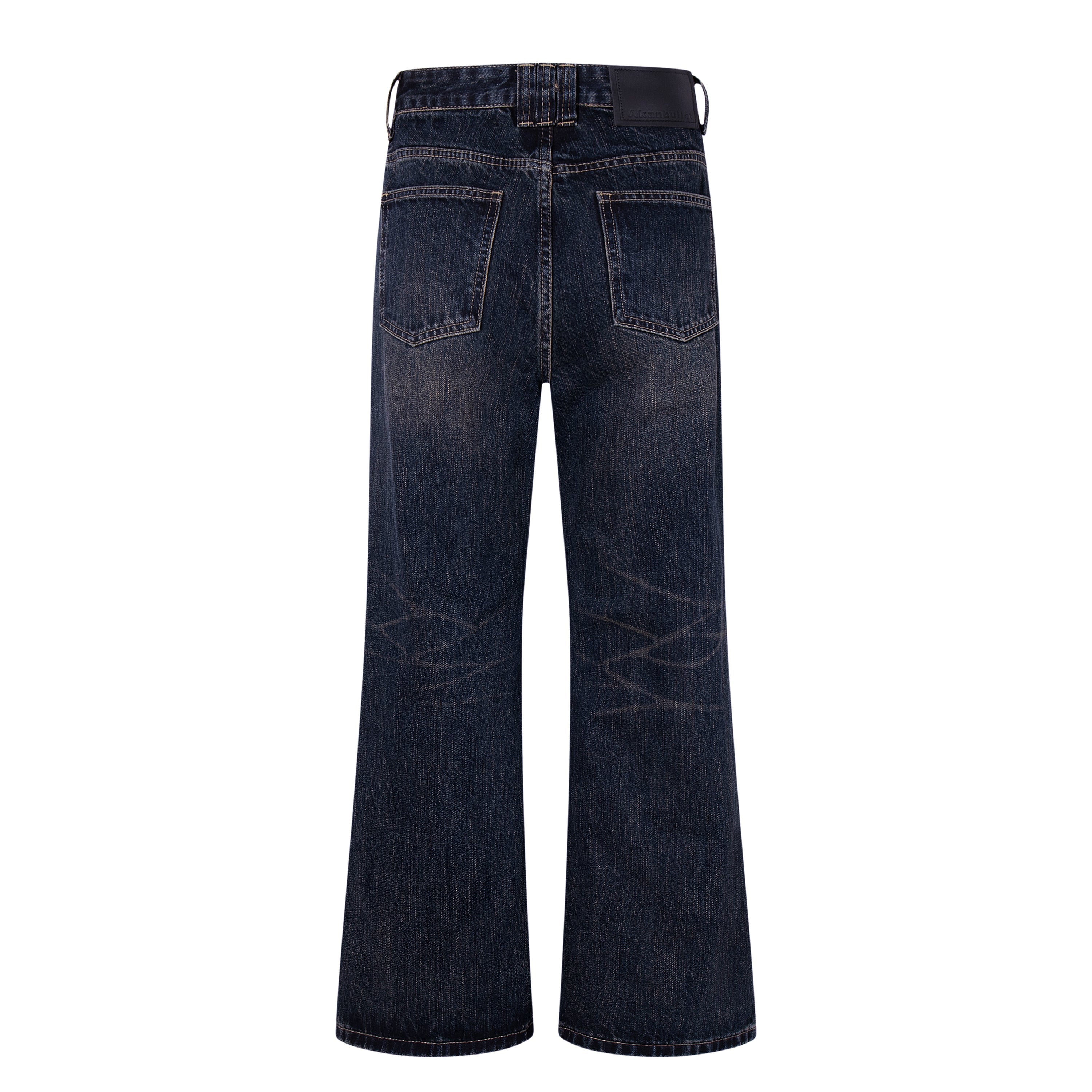 Omirad Vintage Button-Fly Wide-Leg Jeans | Dark Wash Denim