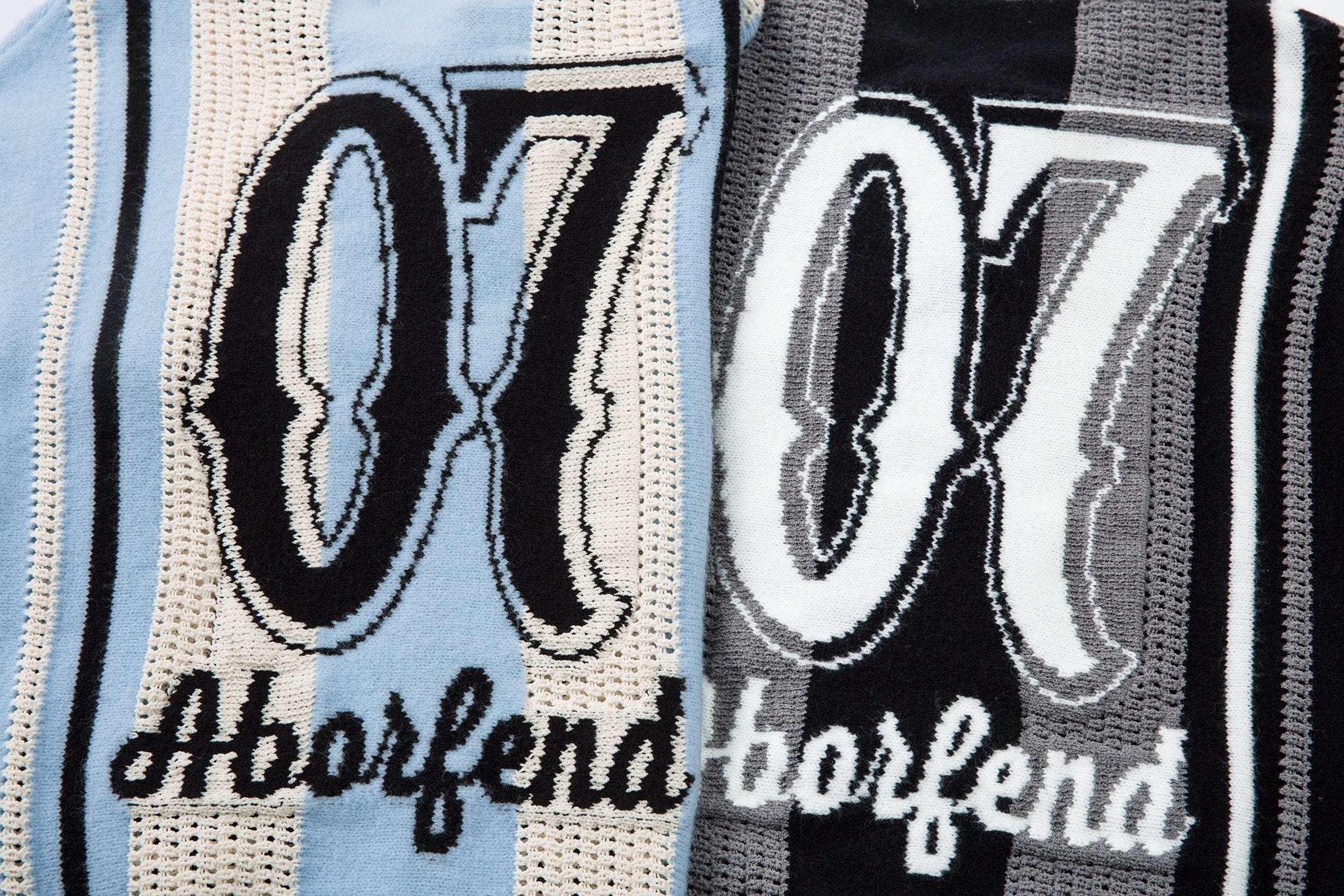 Varsity Stripe Knit Sweater | Retro Number Graphic Pullover