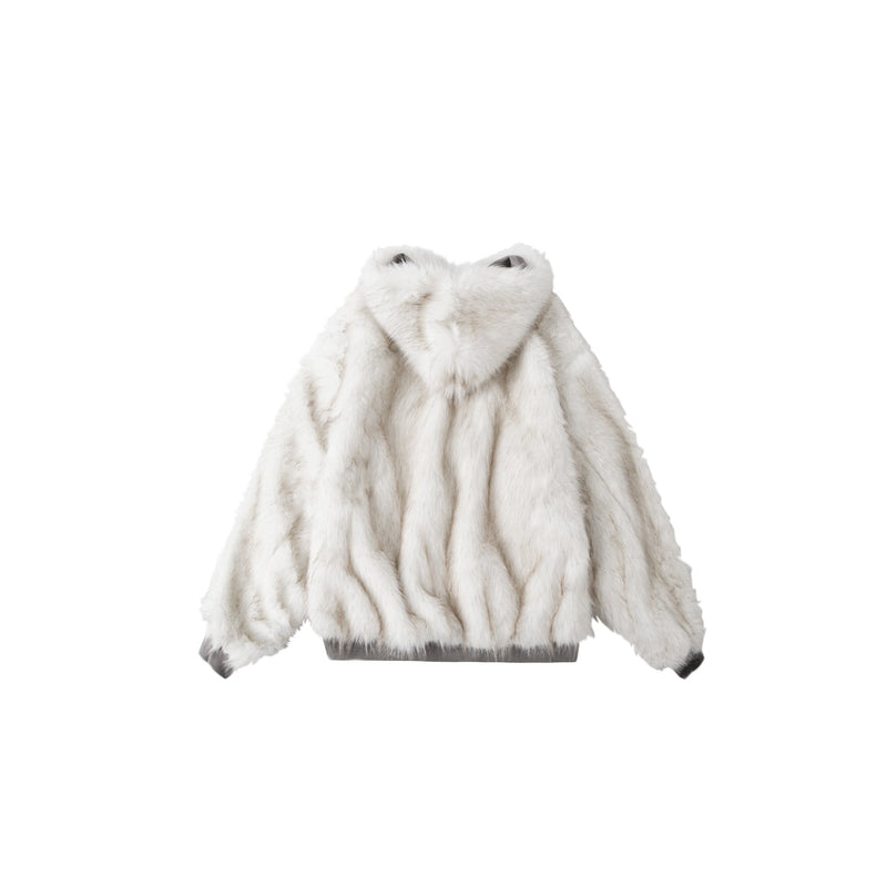 Omirad Reversible Faux Fur Hooded Jacket | Two Looks in One