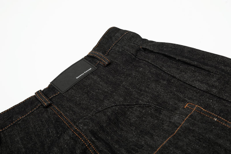 Omirad Wide-Leg Balloon Denim Jeans | Raw Black