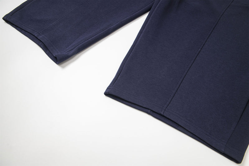 Plaid-Tied Wide-Leg Sweatpants with Chenille Patch | Makenochoice