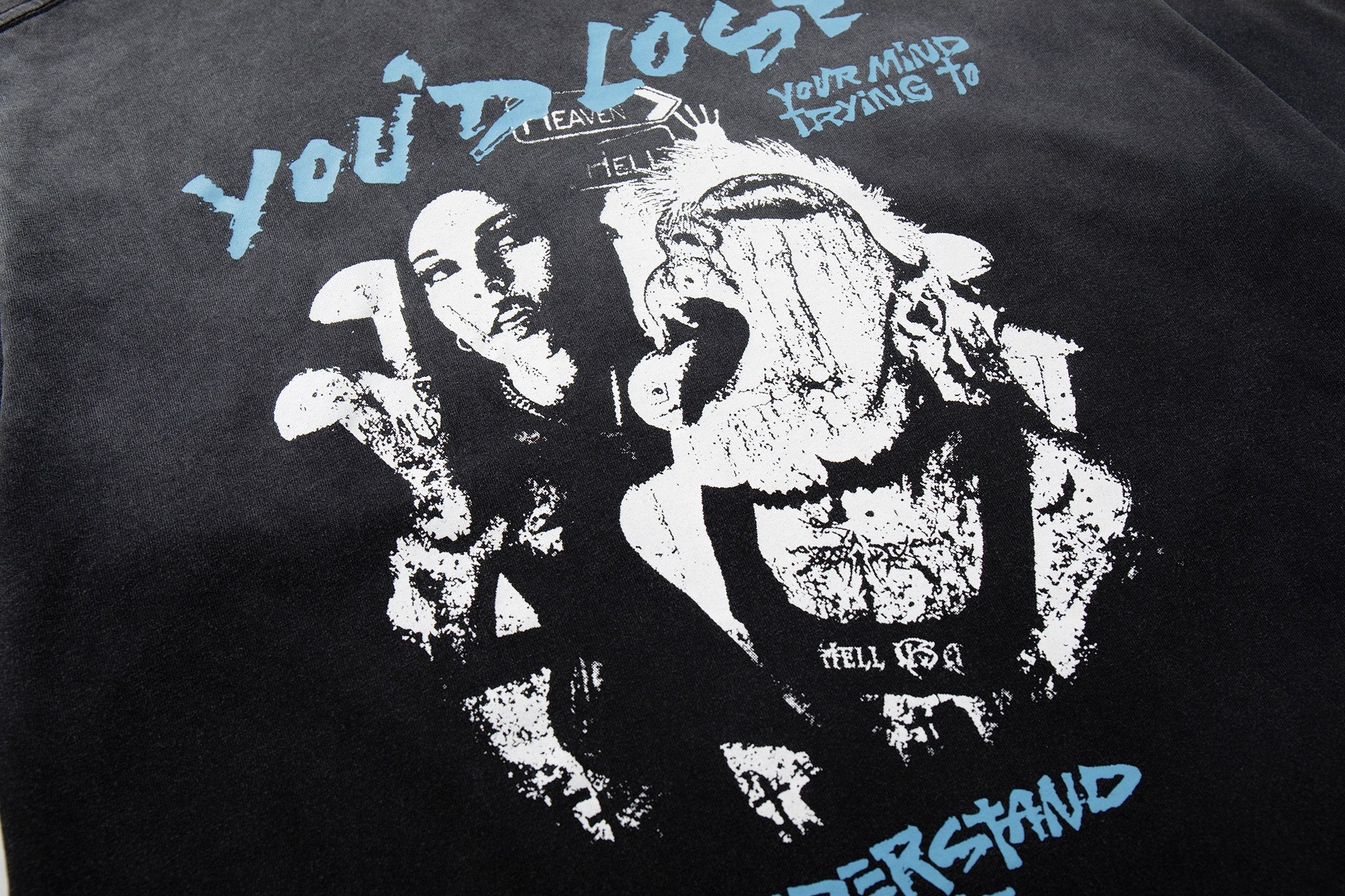 Omirad You'd Lose Grunge Graphic Tee | Washed Vintage Fit
