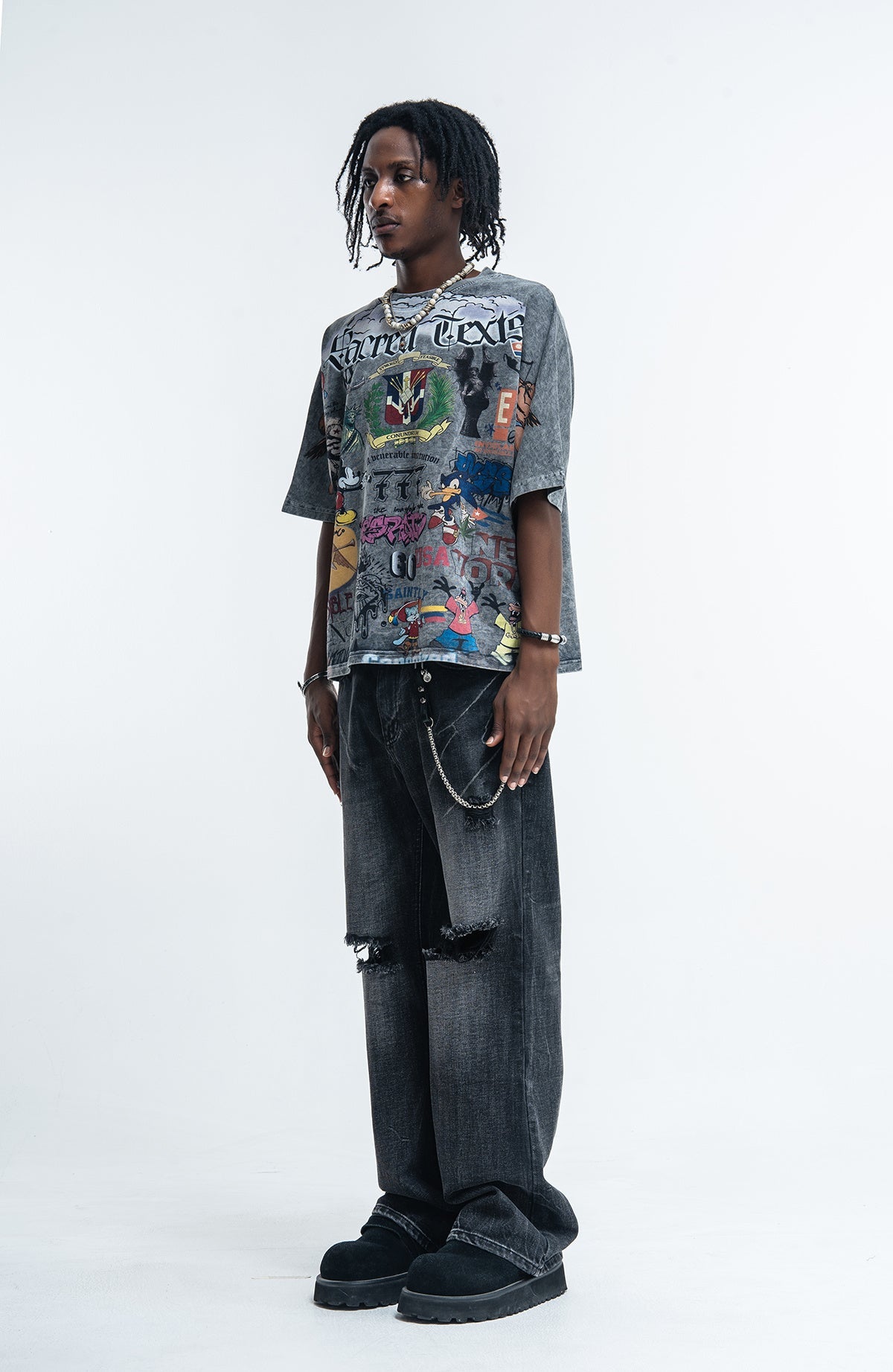 Omirad Sacred Chaos All-Over Graphic Tee | Vintage Wash