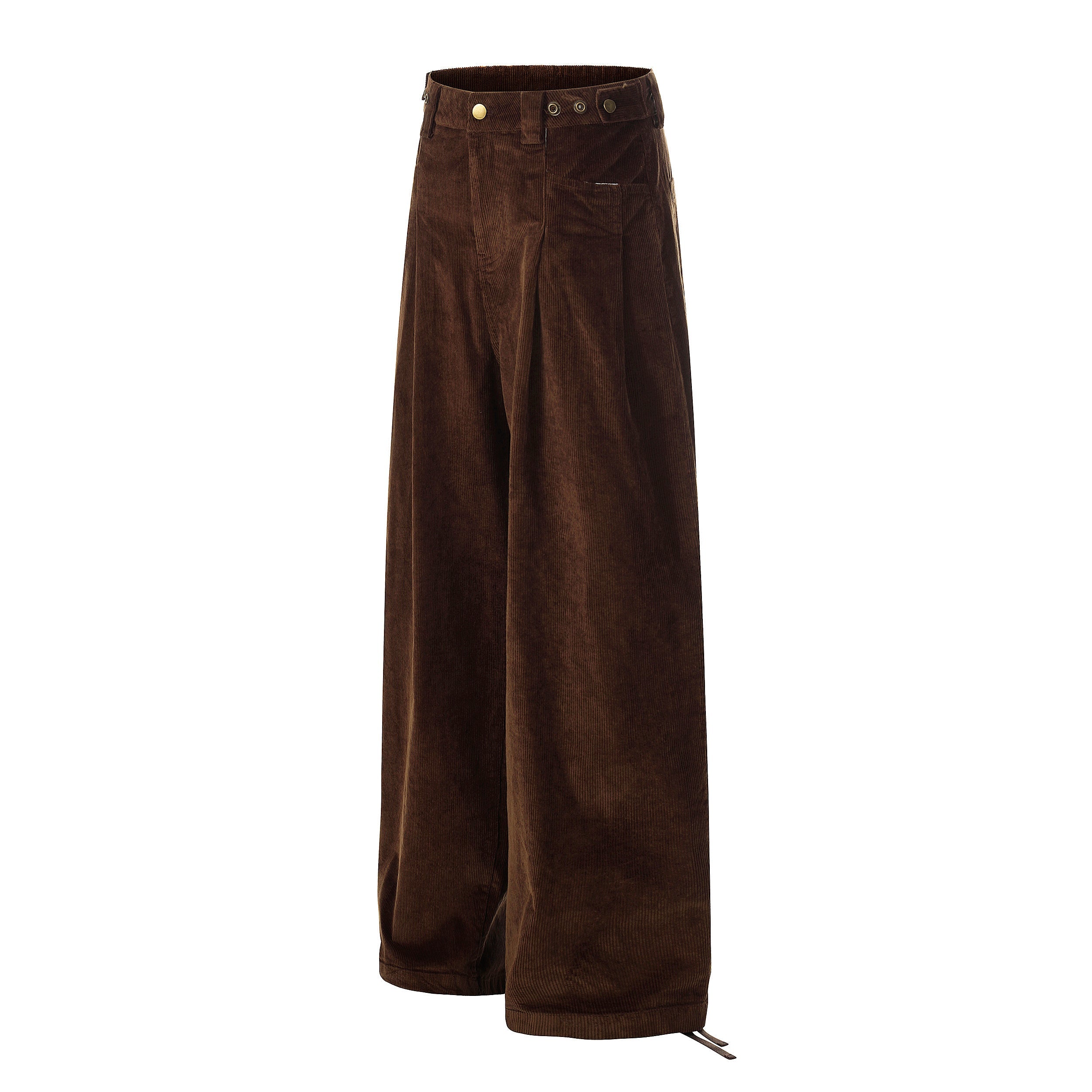 Omirad Wide-Leg Corduroy Trousers | Pleated Relaxed Fit
