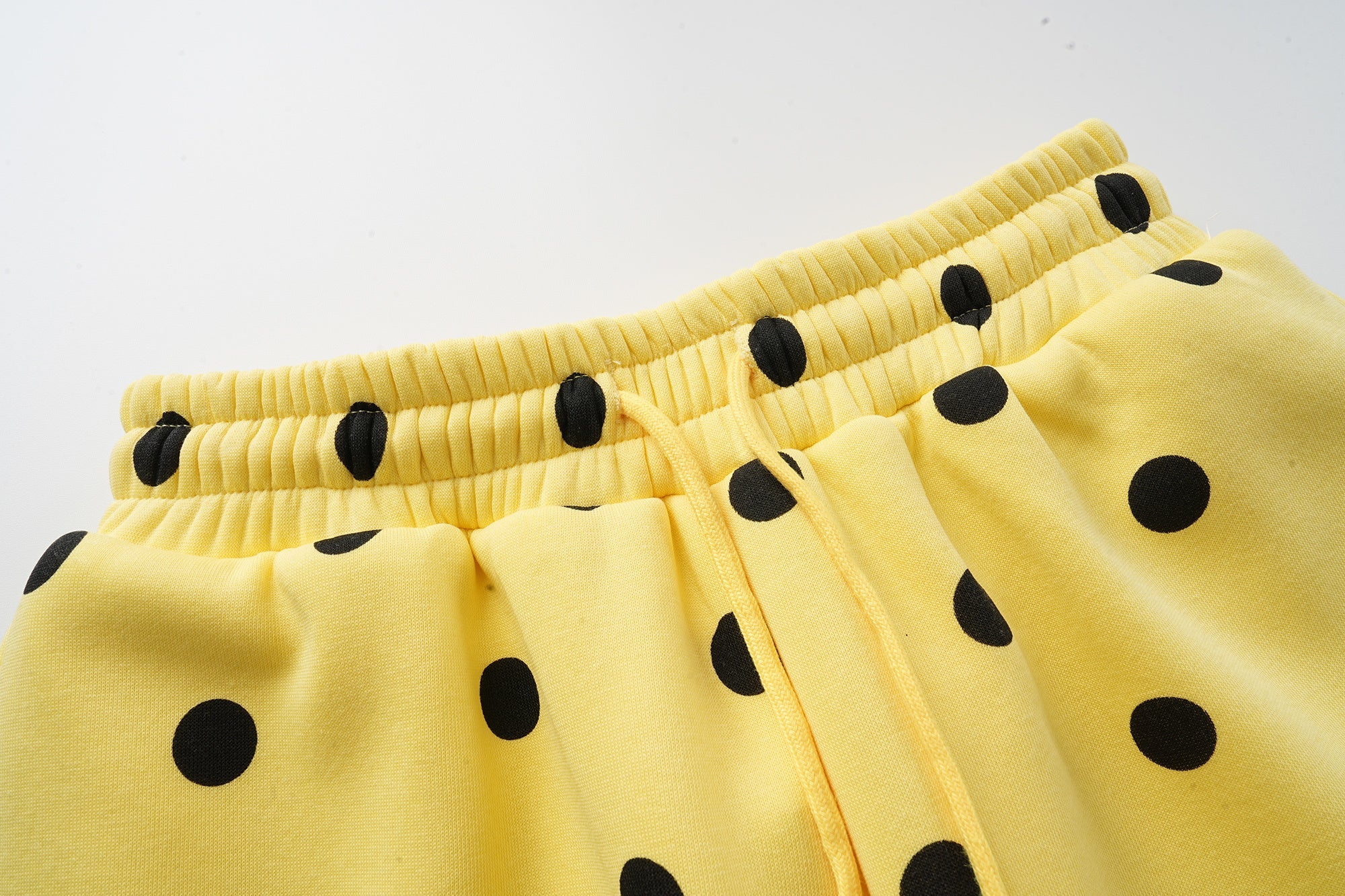 Omirad Polka Dot Wide-Leg Pants | Yellow & Black Cotton