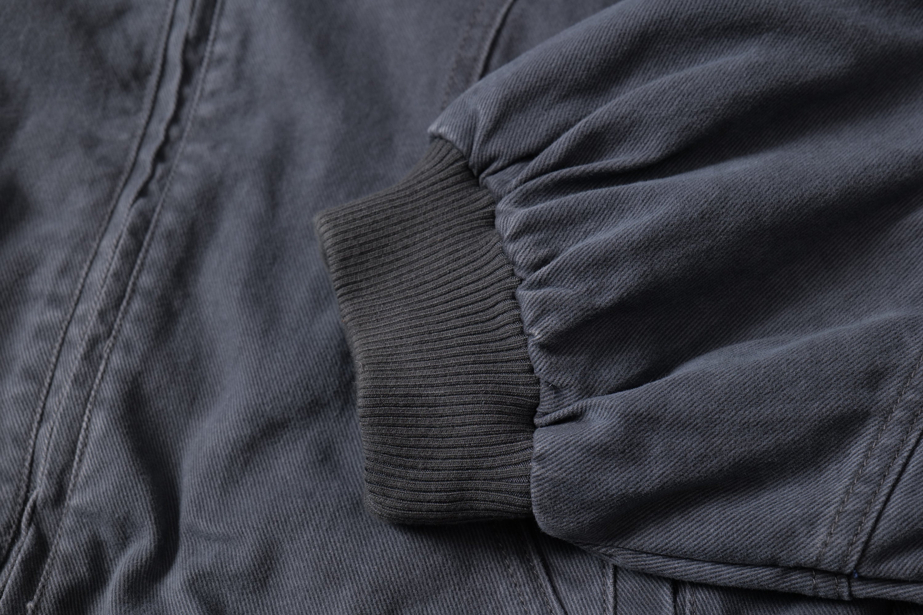 Washed Curved-Panel Bomber Jacket | Relaxed Fit Cotton