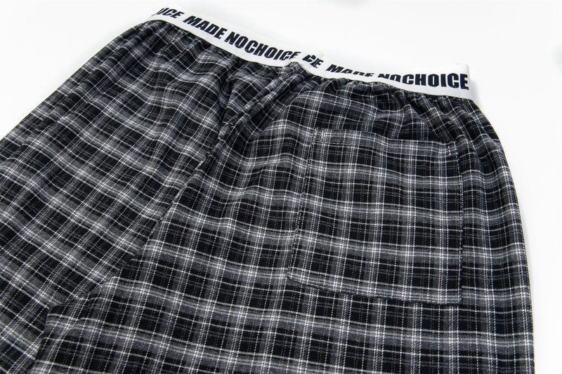 Made No Choice Plaid Wide-Leg Lounge Pants | 100% Cotton