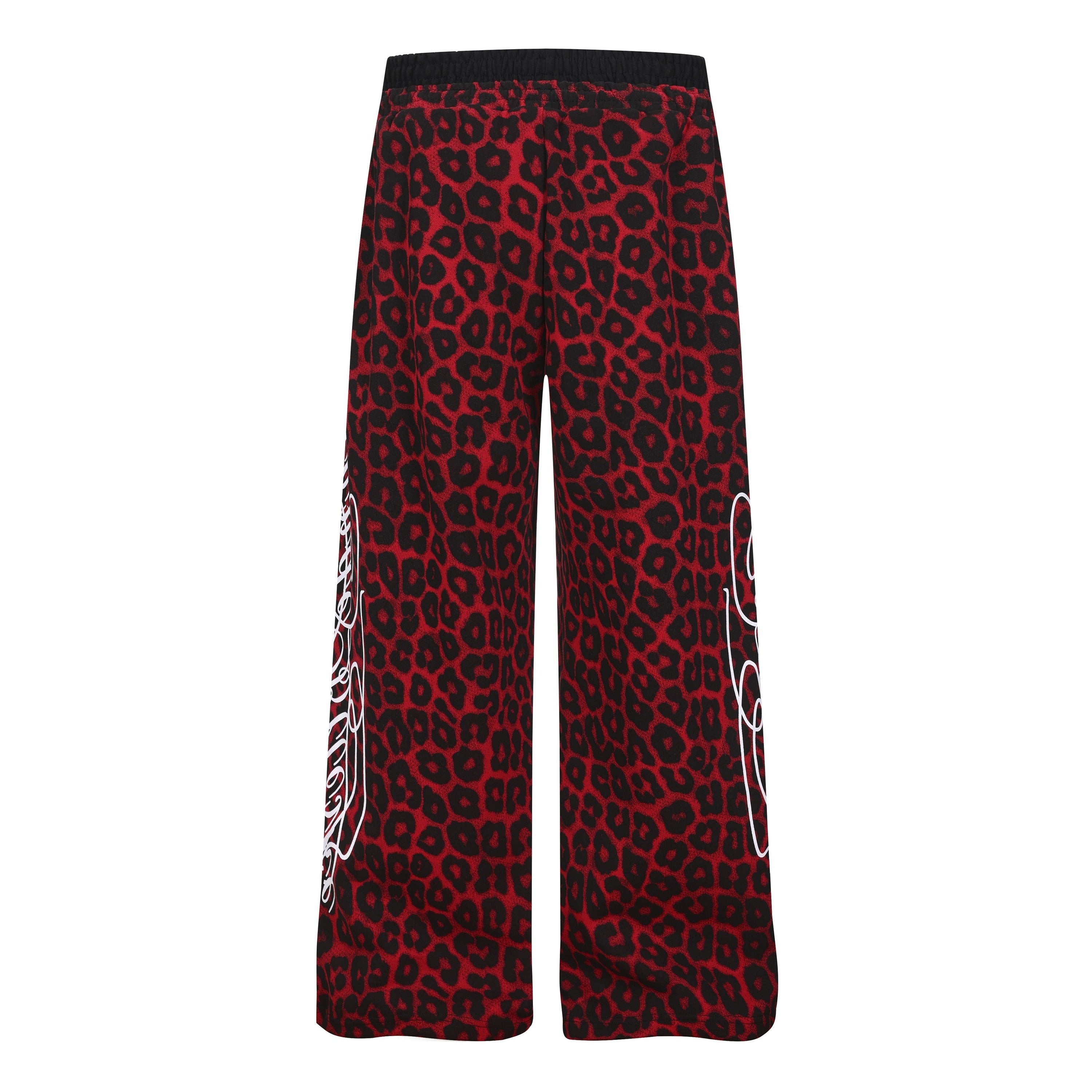 Omirad Leopard Panel Sweatpants | Wide-Leg Streetwear