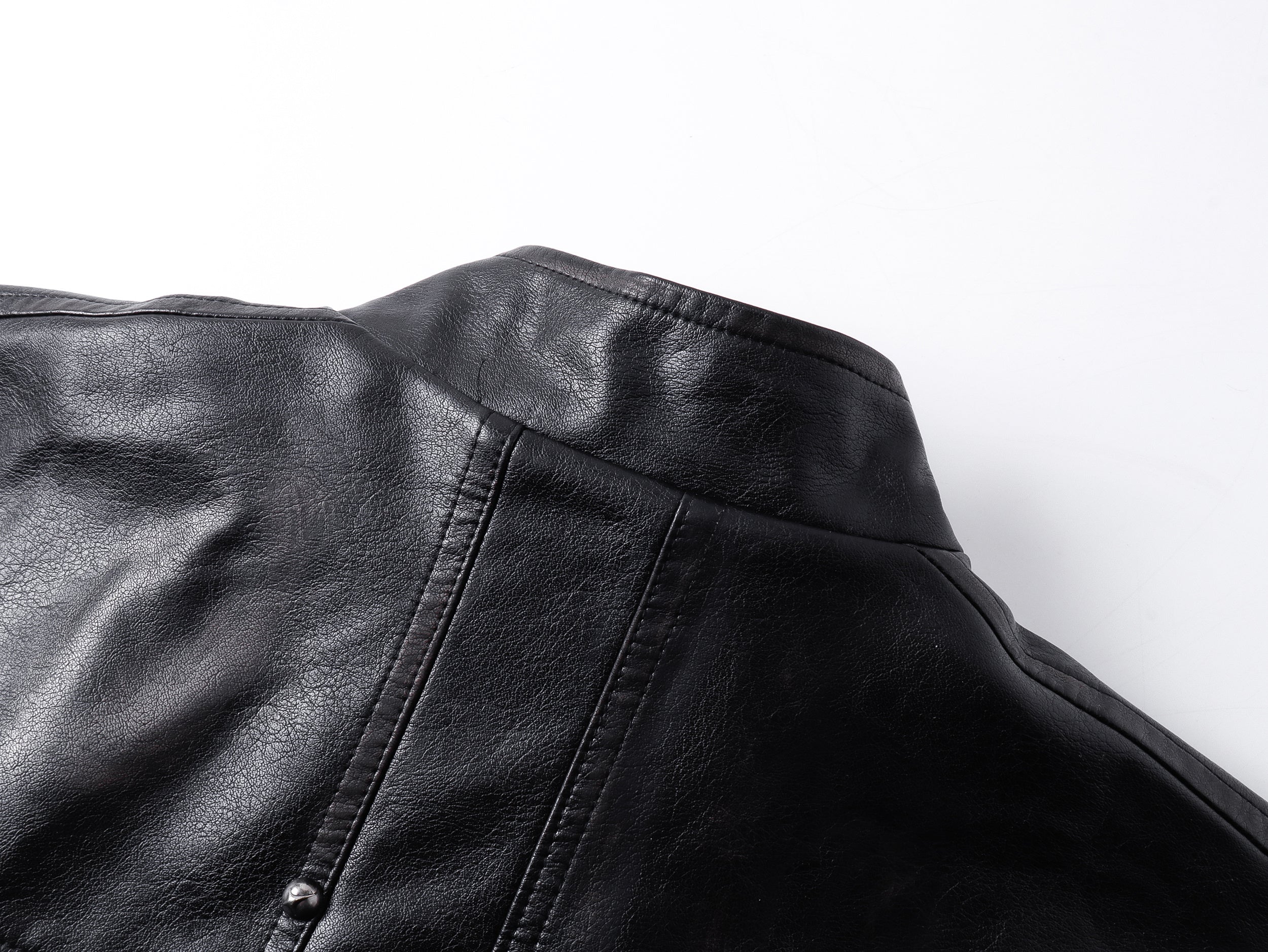 Omirad Men's Faux Leather Biker Jacket | Full-Zip Moto Style