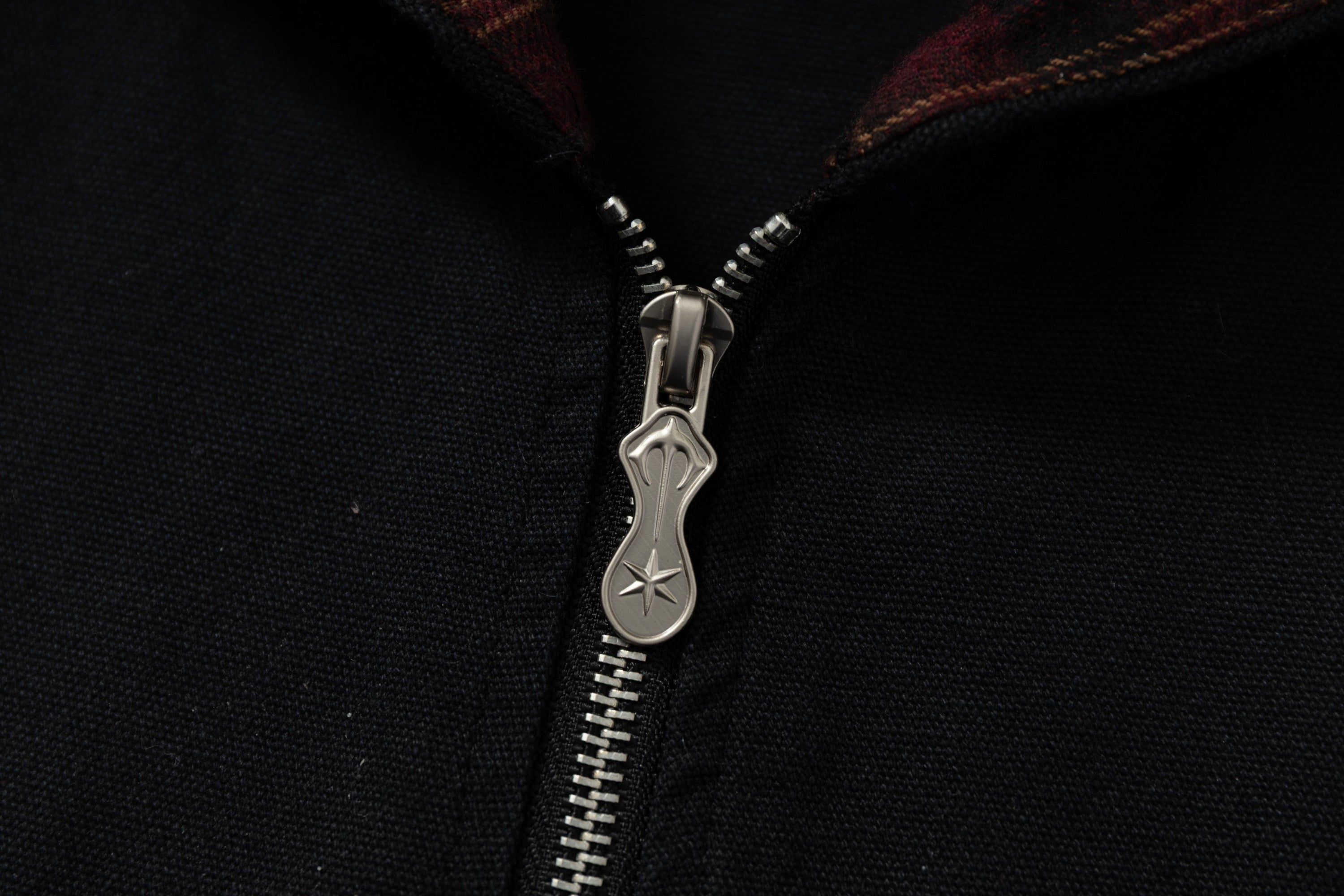 Omirad Plaid-Lined Zip Hoodie | Black Street Hoodie