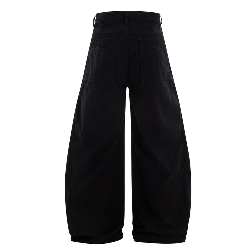 Multi-Panel Utility Wide-Leg Cargo Pants | 100% Cotton