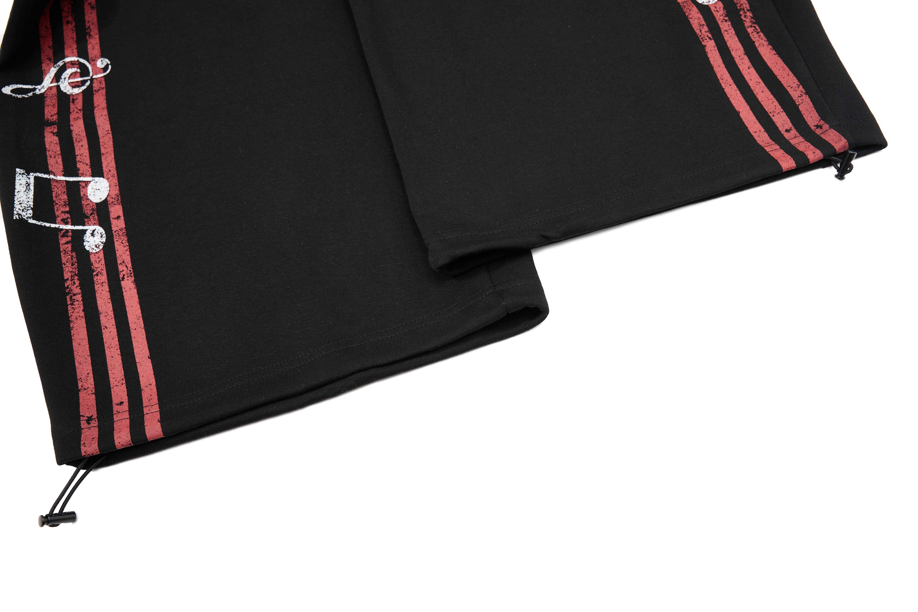 Omirad Vintage Stripe Graphic Wide-Leg Sweatpants