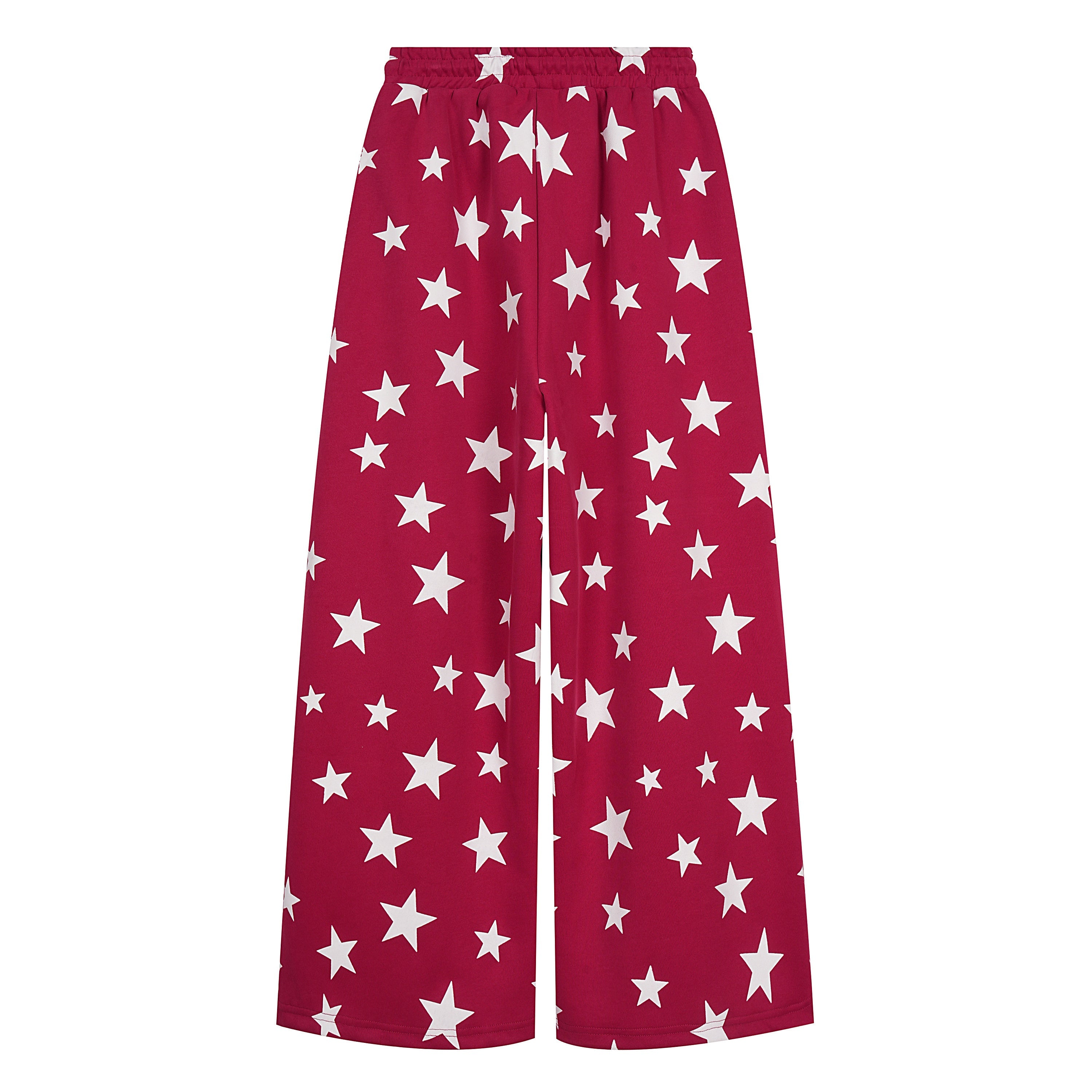 All-Over Star Print Wide-Leg Sweatpants | Streetwear Style