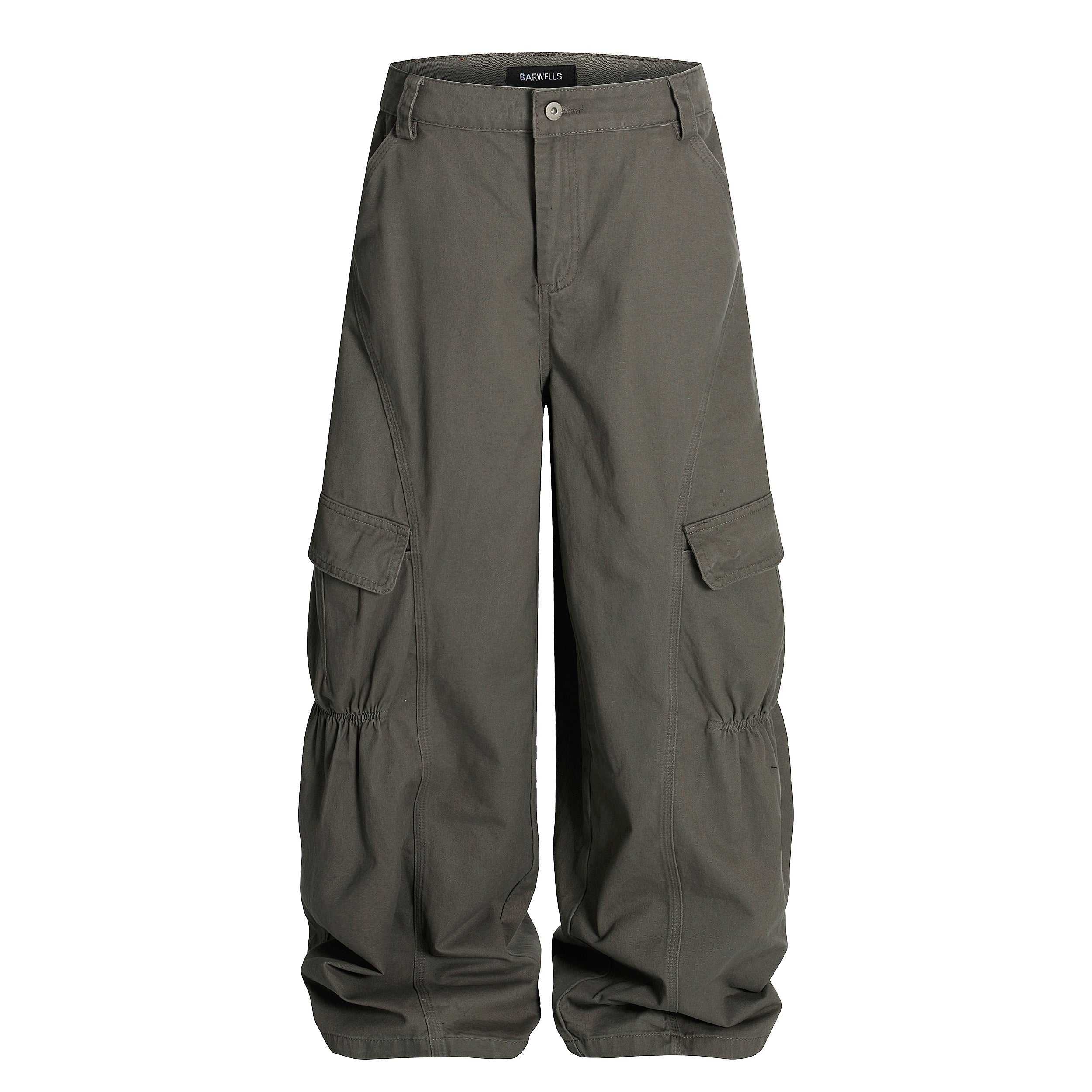 Omirad Parachute Cargo Curved Pants | Wide-Leg Cotton