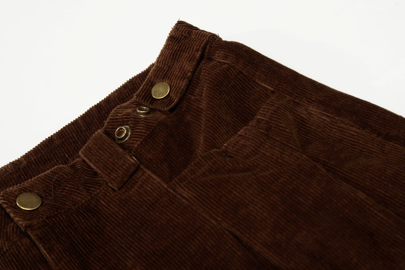 Omirad Wide-Leg Corduroy Trousers | Pleated Relaxed Fit