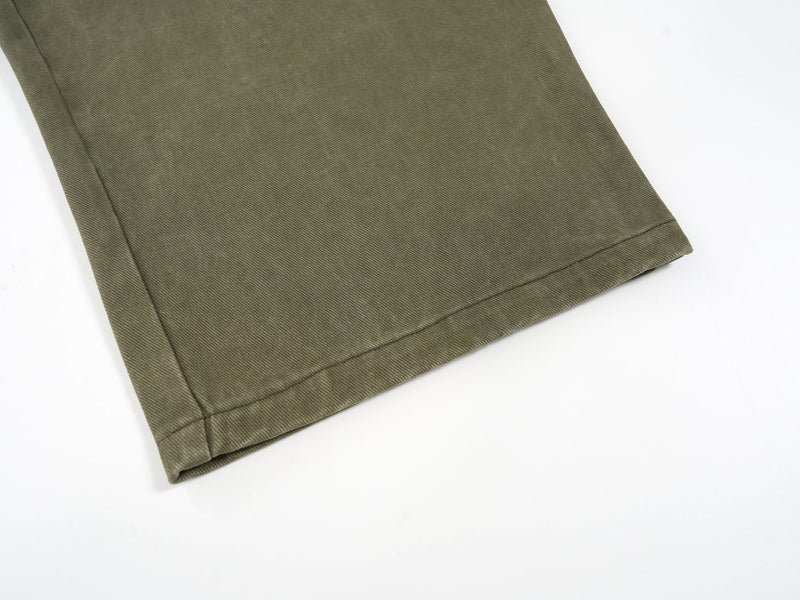 Curved-Cut Barrel Leg Pants | Heavyweight Cotton Trousers