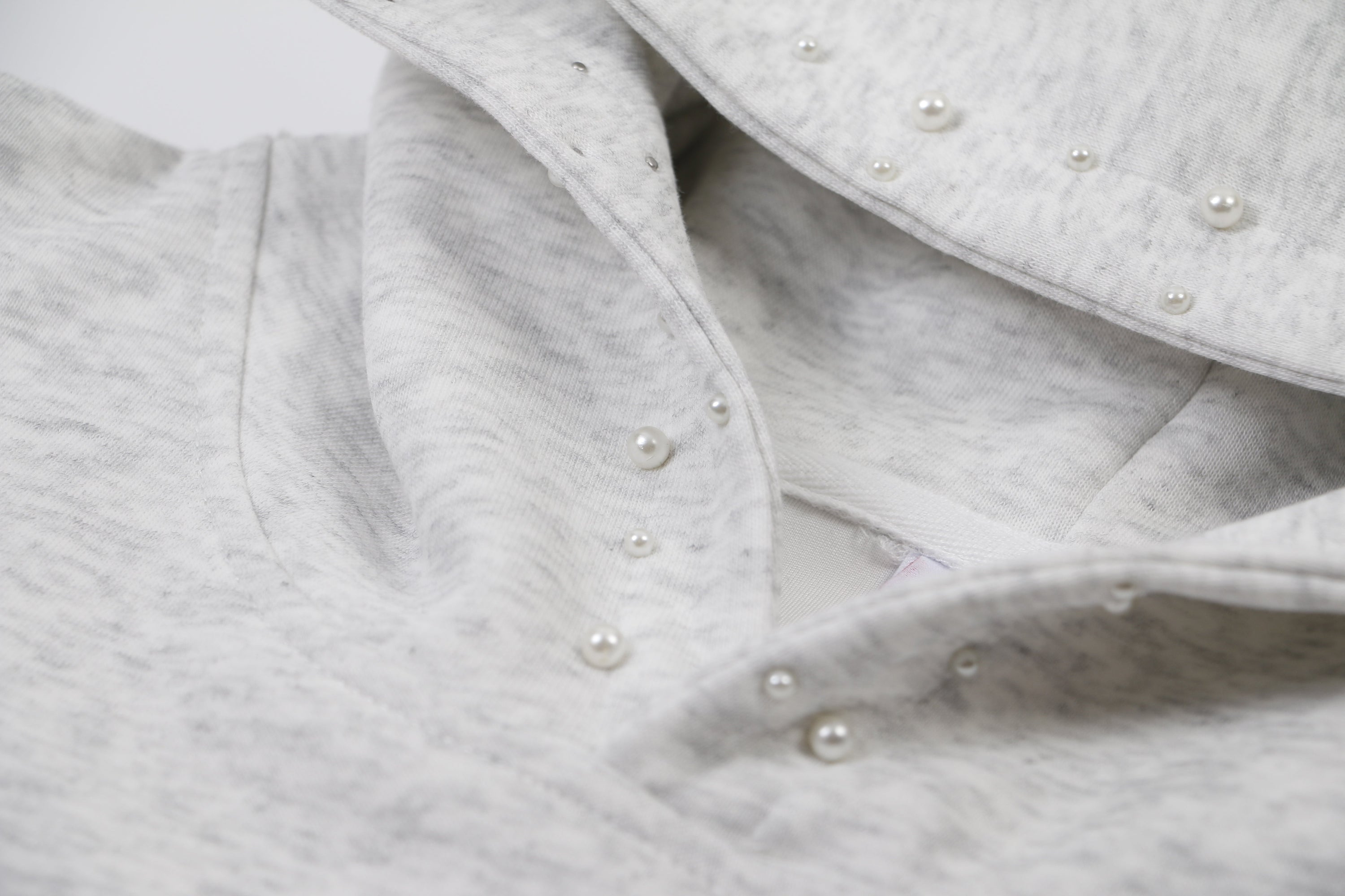 Star & Number Appliqué Pearl Stud Hoodie | Streetwear