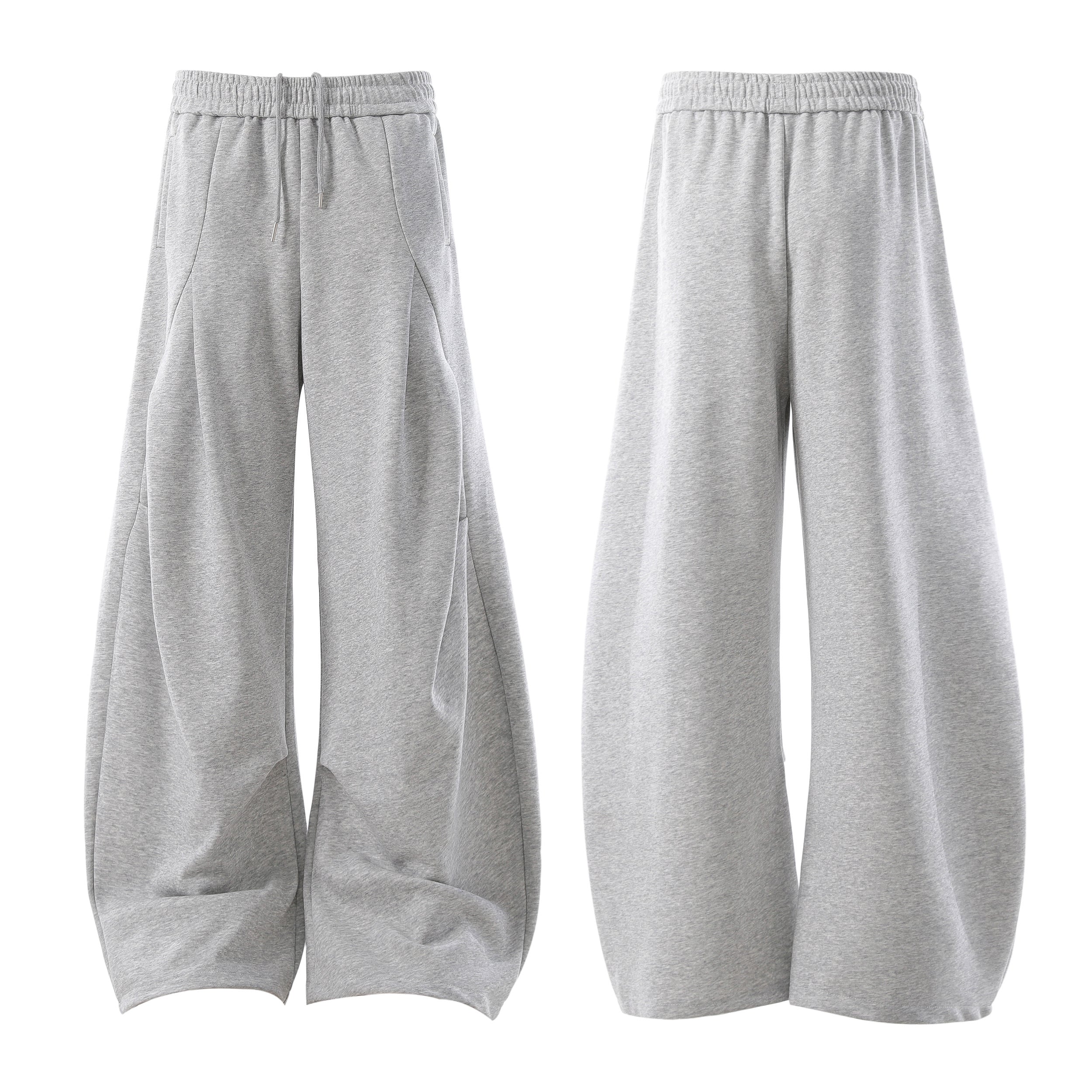 Sculpted Wide-Leg Sweatpants | Balloon Silhouette Streetwear