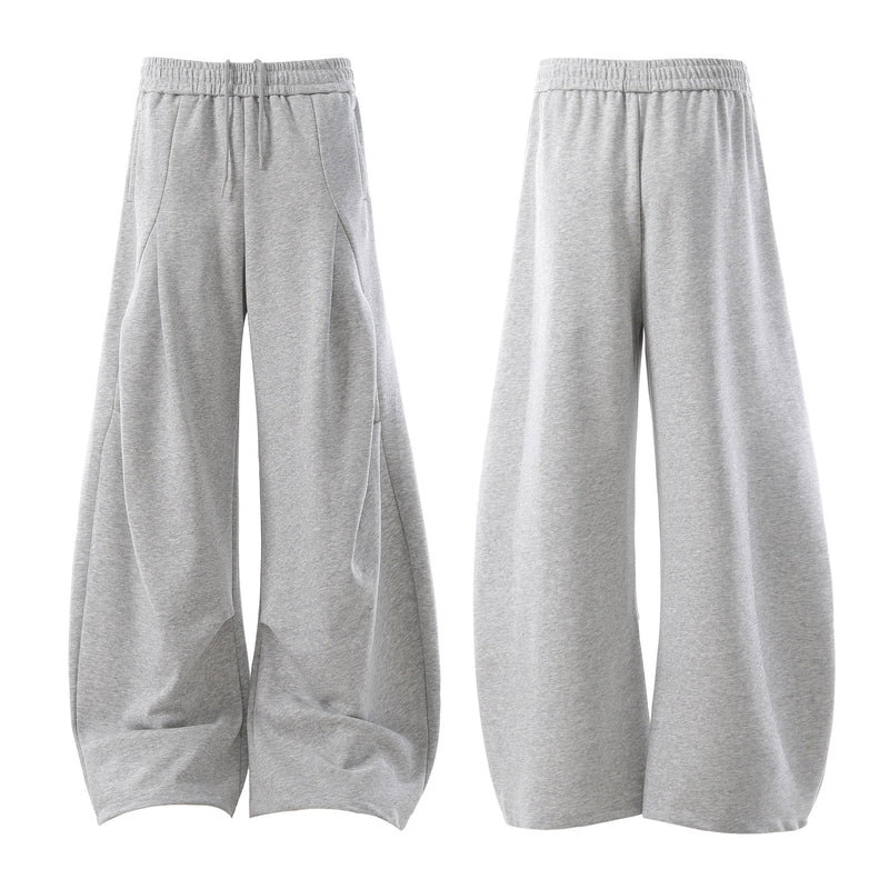 Sculpted Wide-Leg Sweatpants | Balloon Silhouette Streetwear