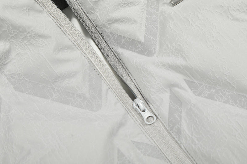 Quilted Hooded Puffer Jacket | Diamond Stitch Winter Coat