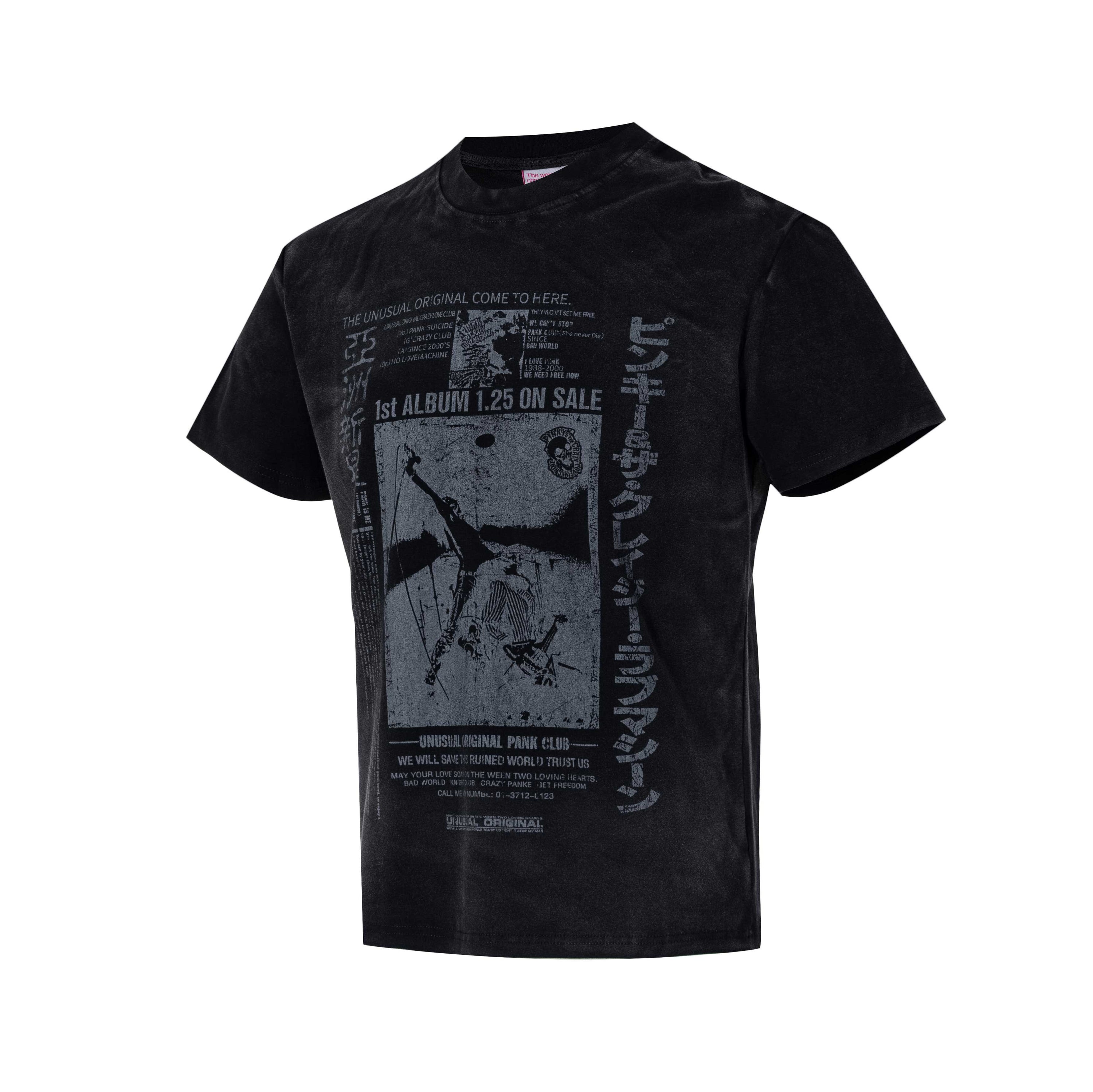 Vintage Graphic Washed Punk Streetwear Tee | Retro Print