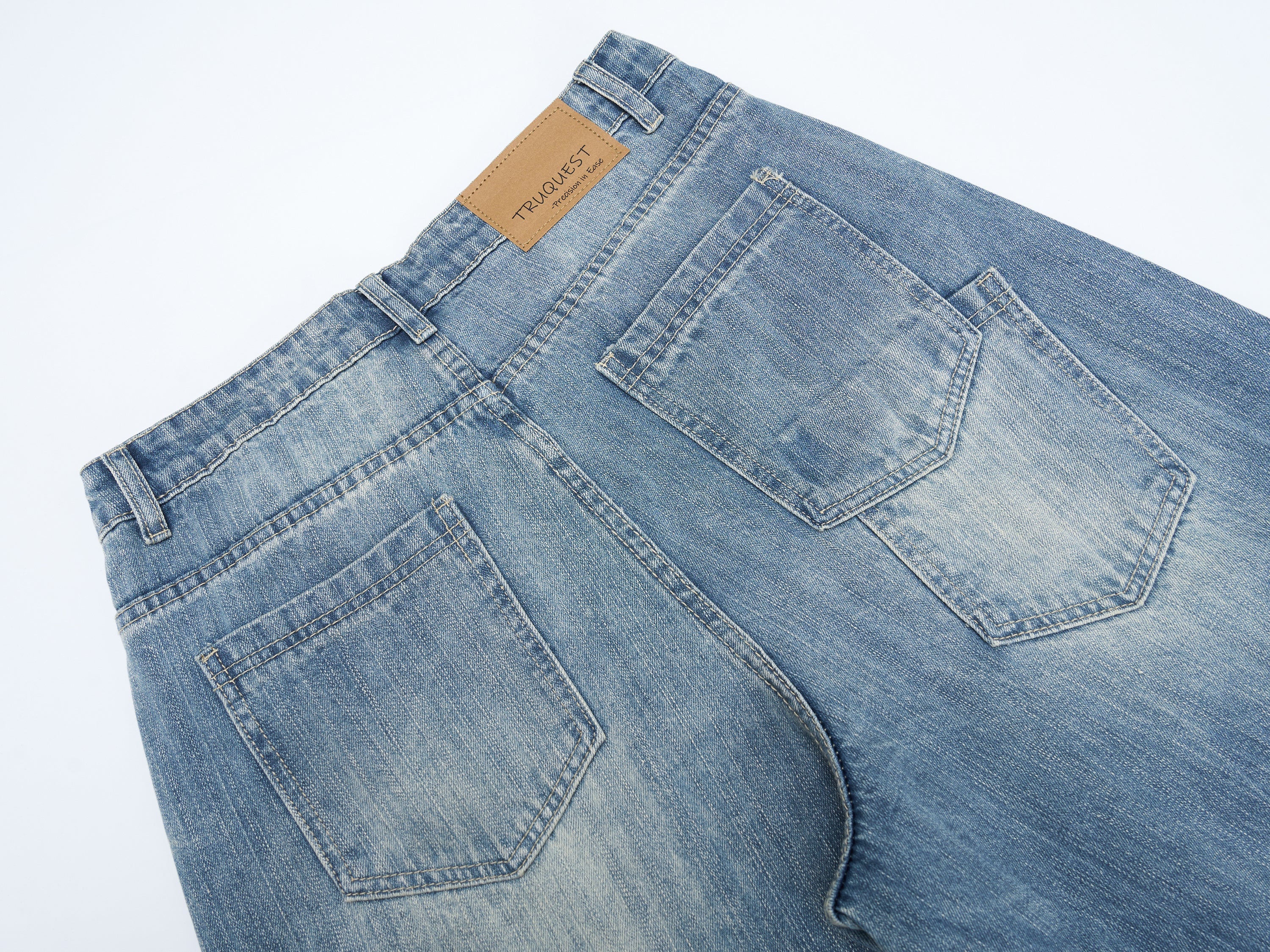 Heavy Washed Wide-Leg Denim Jeans | Vintage Streetwear