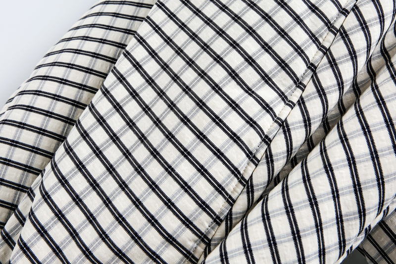 Checkered Faux-Fur Lined Oversized Jacket | SEAKOFF
