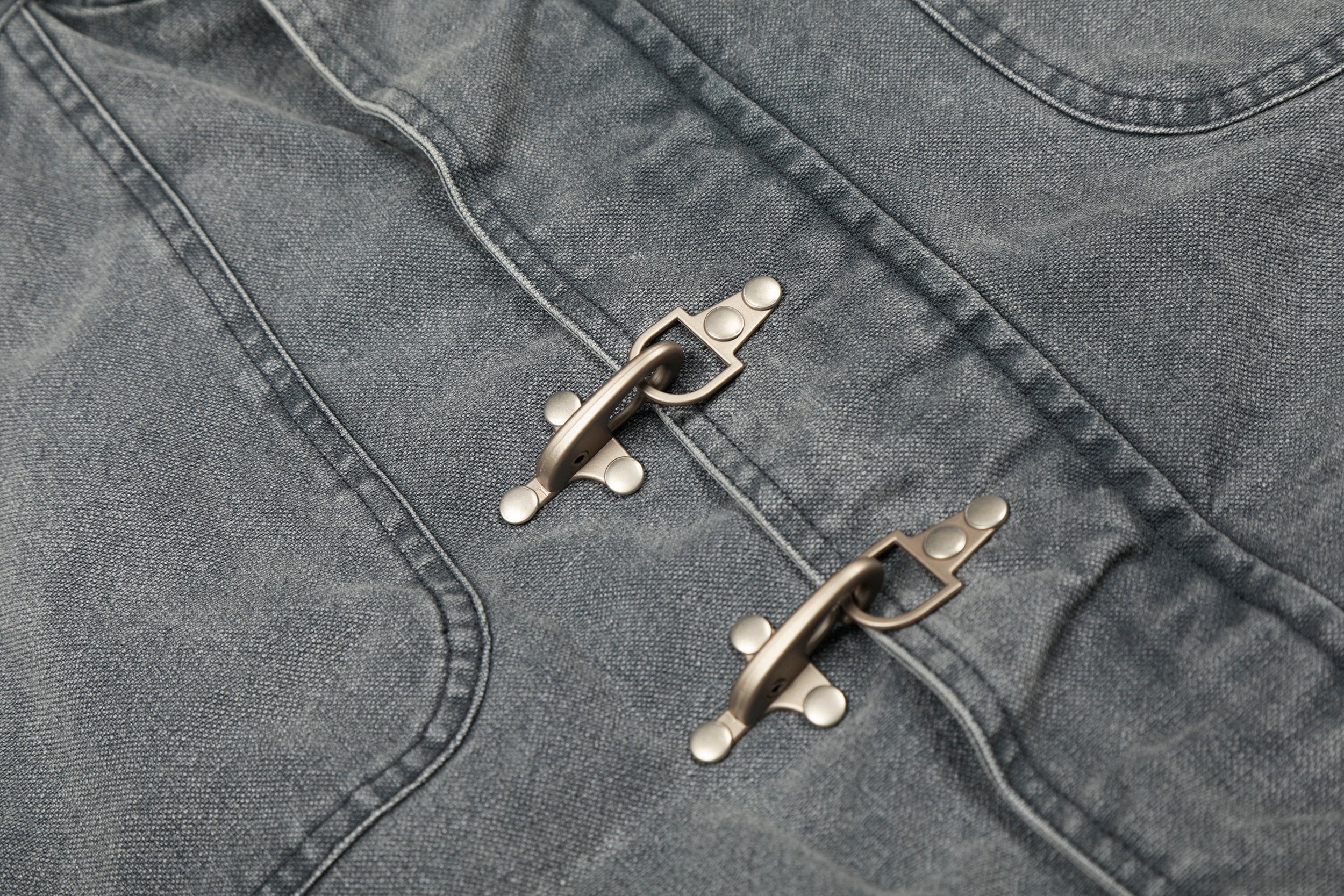 Omirad Washed Utility Bomber Jacket | Grey Denim Streetwear