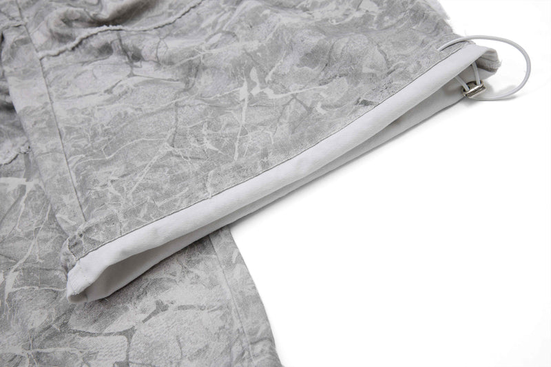 Washed Marble Wide-Leg Baggy Pants | Streetwear Denim