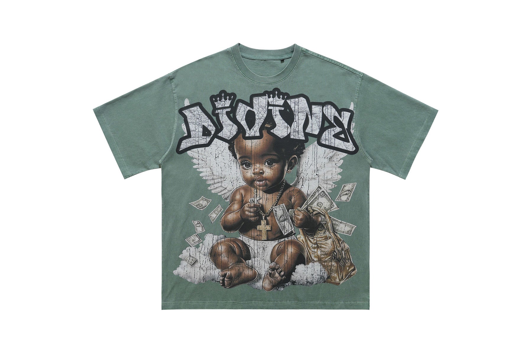 Omirad Divine Baby Vintage Wash Graphic T-Shirt | Street Luxury