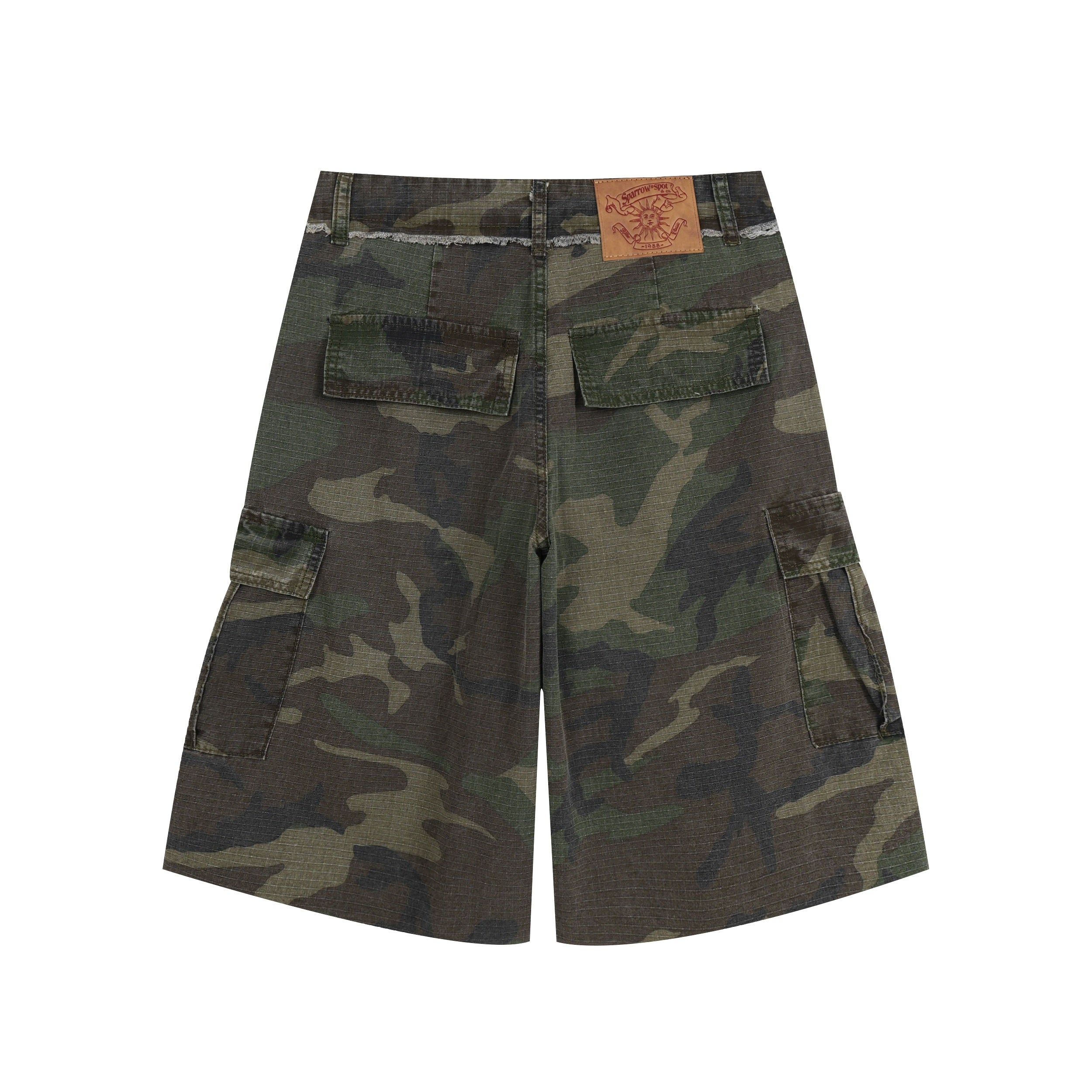 Camouflage Cargo Shorts | Oversized Wide-Leg Streetwear