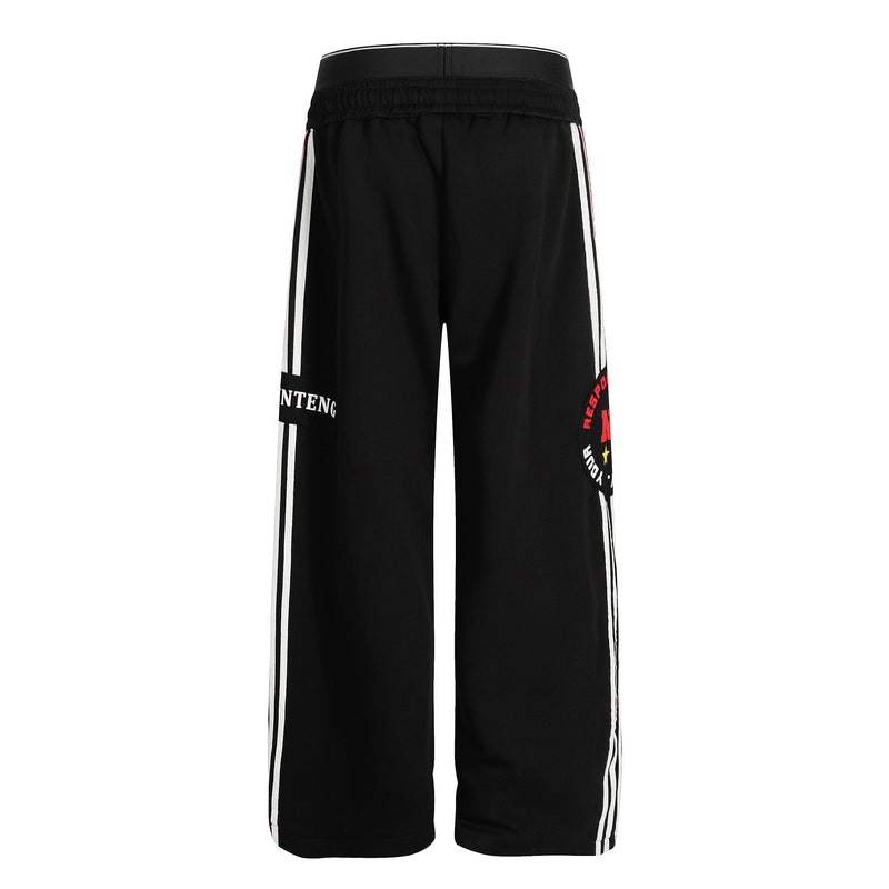 Varsity Stripe Wide-Leg Track Pants | Streetwear Sweatpants