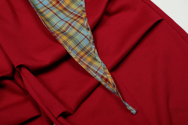 Plaid Drape Stacked Pants | Avant-Garde Streetwear