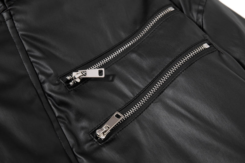 Omirad Dual-Zip PU Bomber Jacket | Moto Street Style
