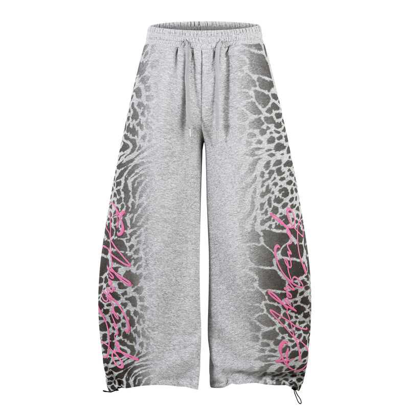 Omirad Leopard Fade Wide-Leg Sweatpants | Streetwear