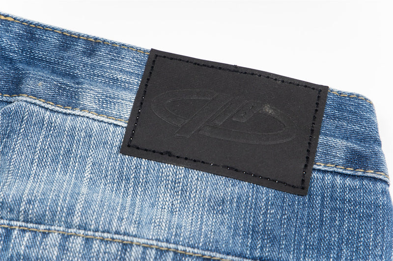 Highlight Fade Curved-Panel Wide-Leg Denim Pants