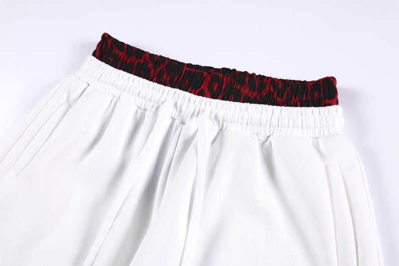 Omirad Leopard Panel Sweatpants | Wide-Leg Streetwear
