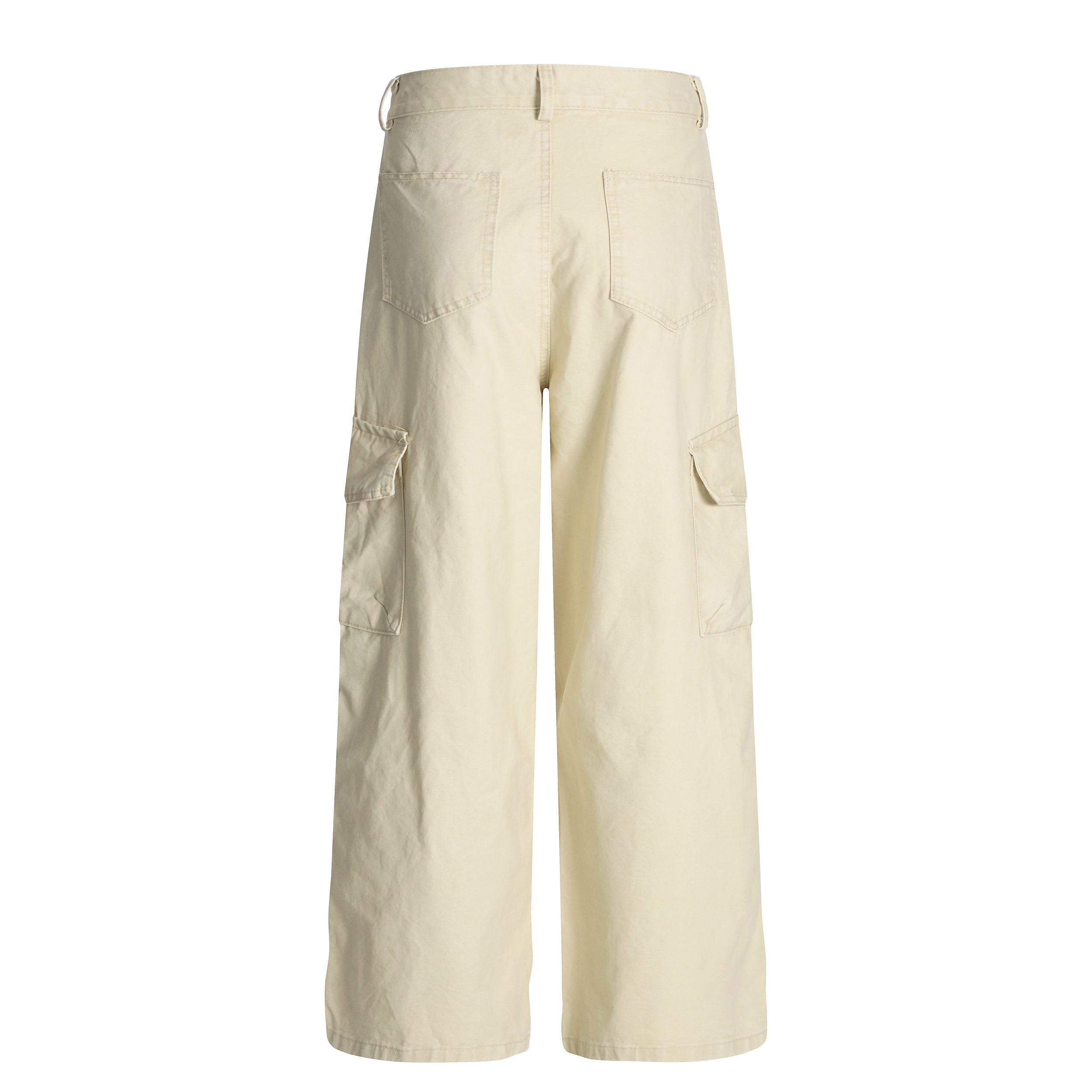 Chenille Cartoon Patch Cargo Pants | Wide-Leg Streetwear