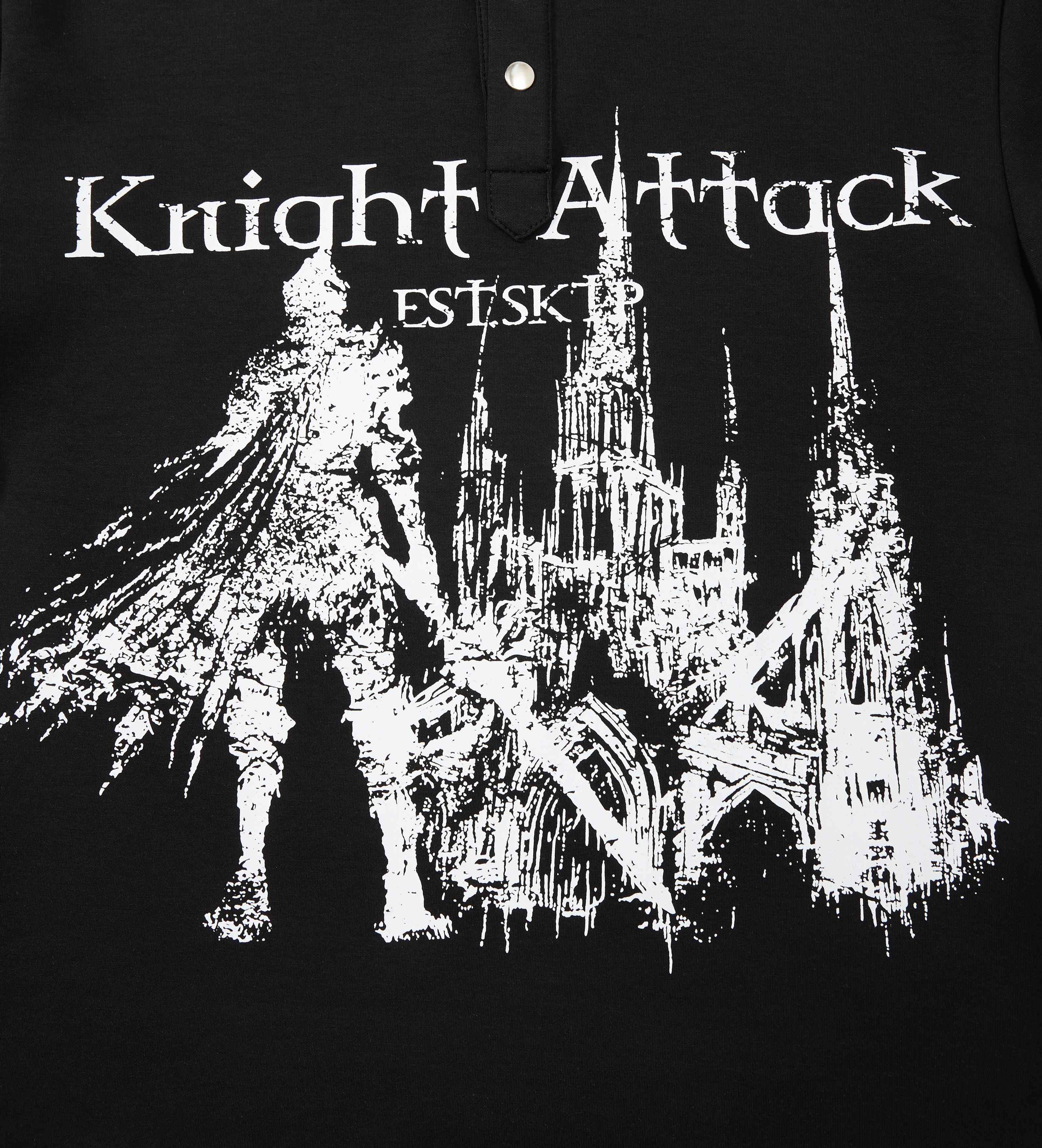 Omirad Knight Attack Graphic Polo Tee | Medieval Streetwear