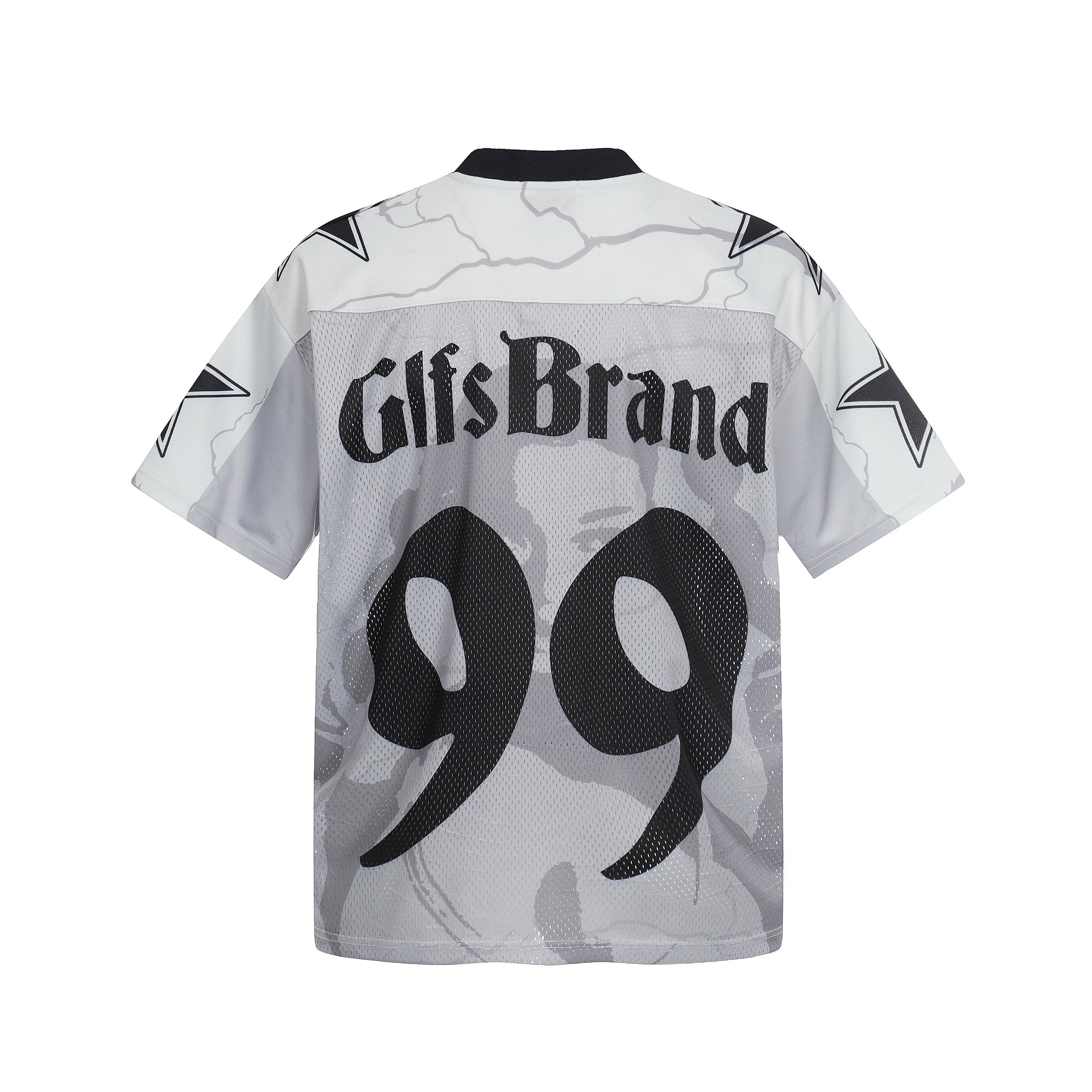 GlfsBrand Portrait Graphic Mesh Football Jersey | No. 99