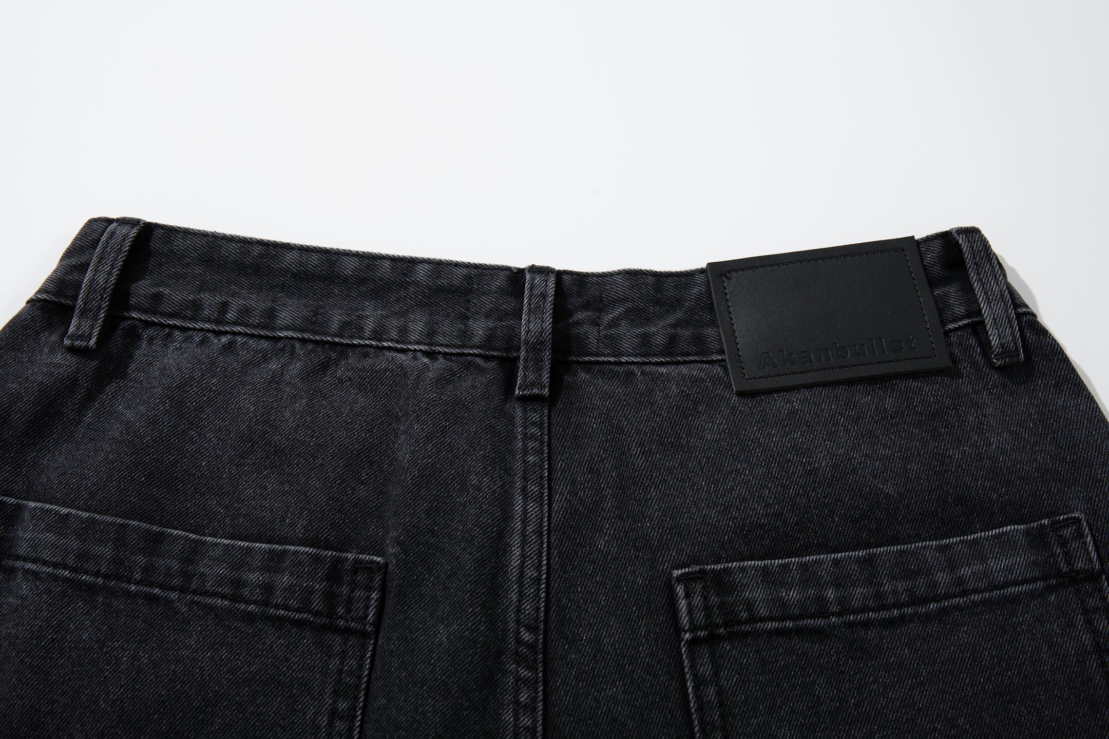 Omirad Paneled Wide-Leg Cargo Denim | Washed Charcoal