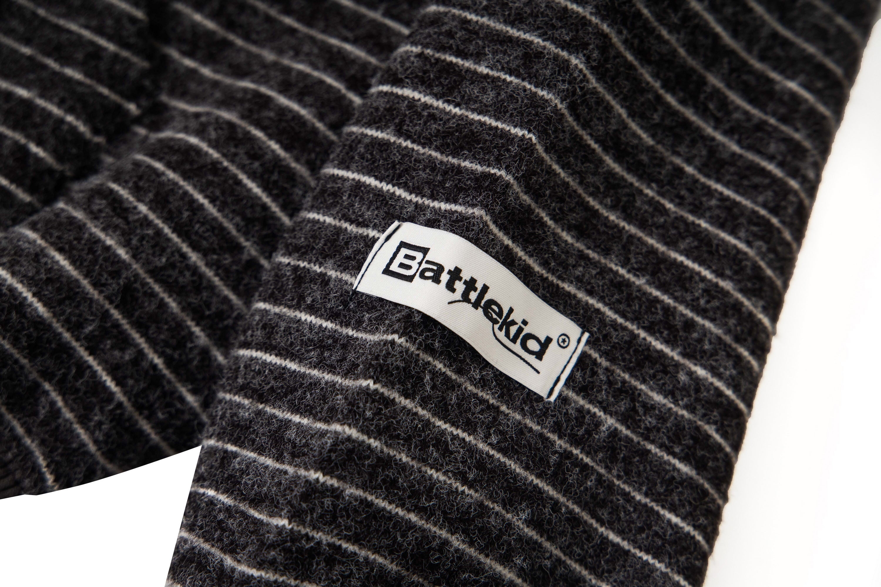 Battlekid Striped Knit Zip Hoodie | Vintage Athletic Style