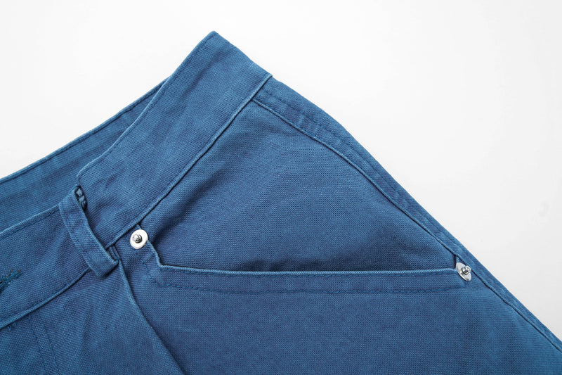 Utility Panel Wide-Leg Denim Pants | Workwear Streetwear