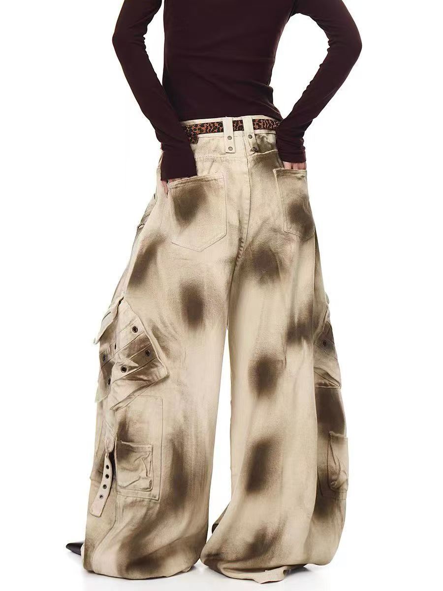 Omirad Distressed Cargo Barrel Pants | Avant-Street Style