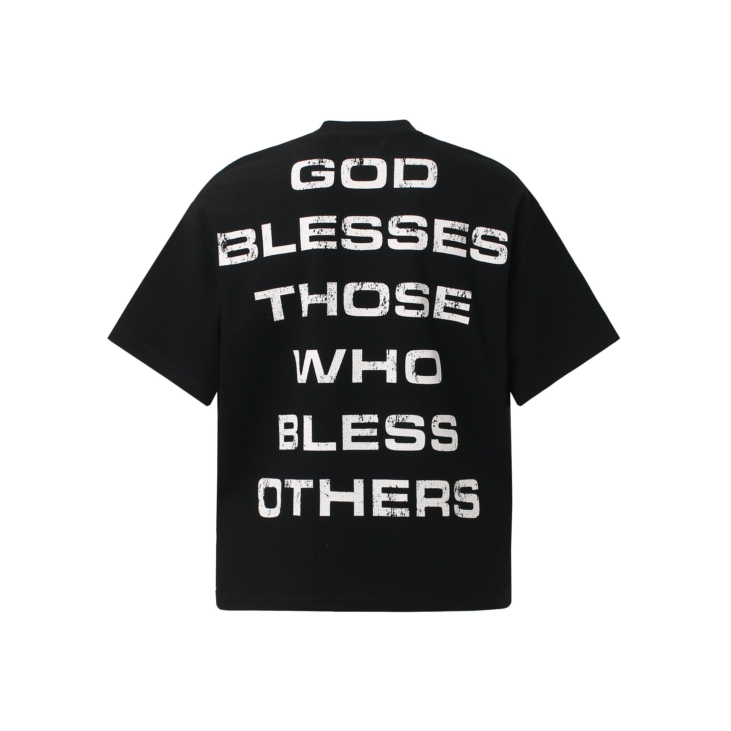 Cross Typography Streetwear Graphic Tee | GLFSMADE Happy