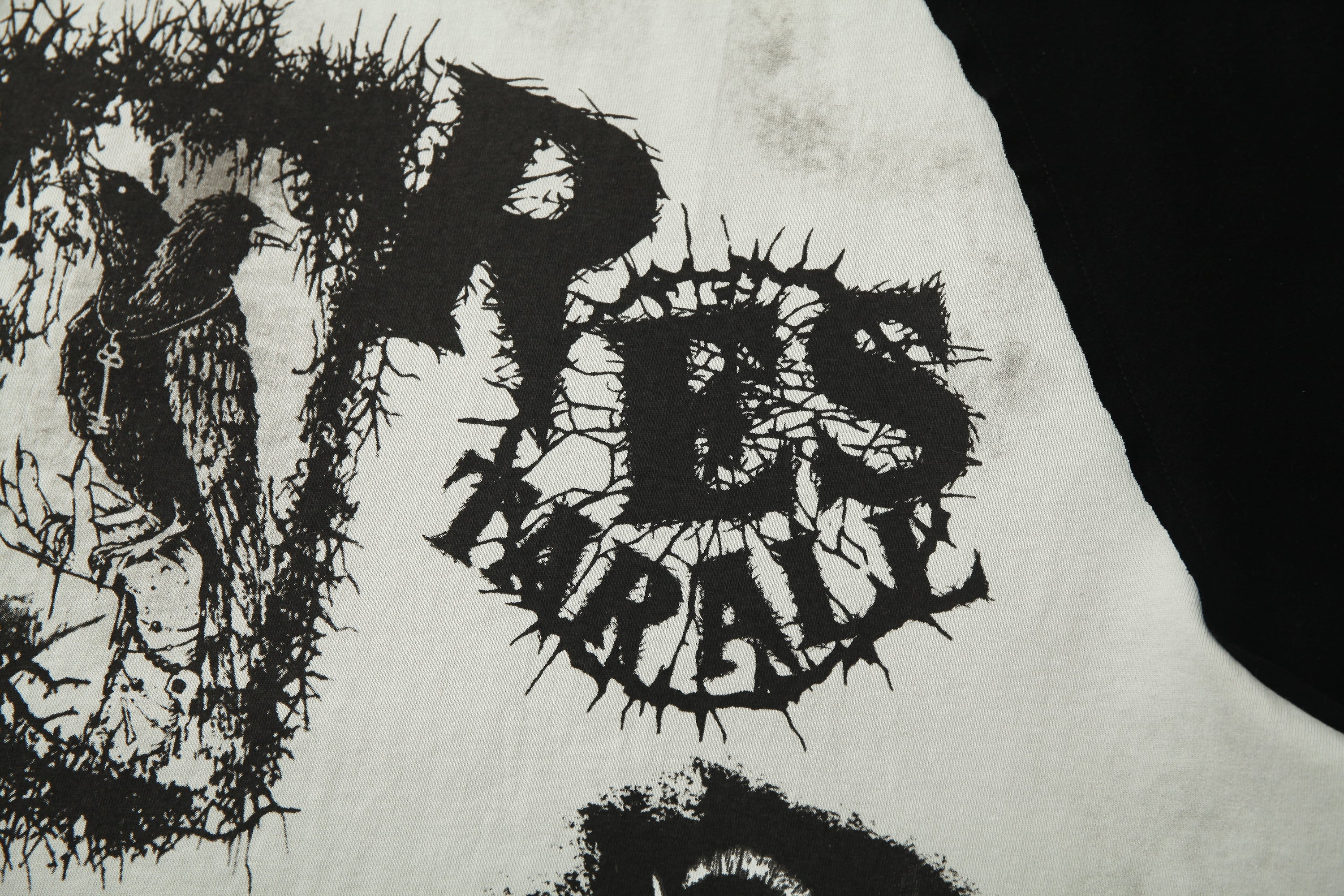 Distressed Raglan Graphic Tee | Underground Streetwear