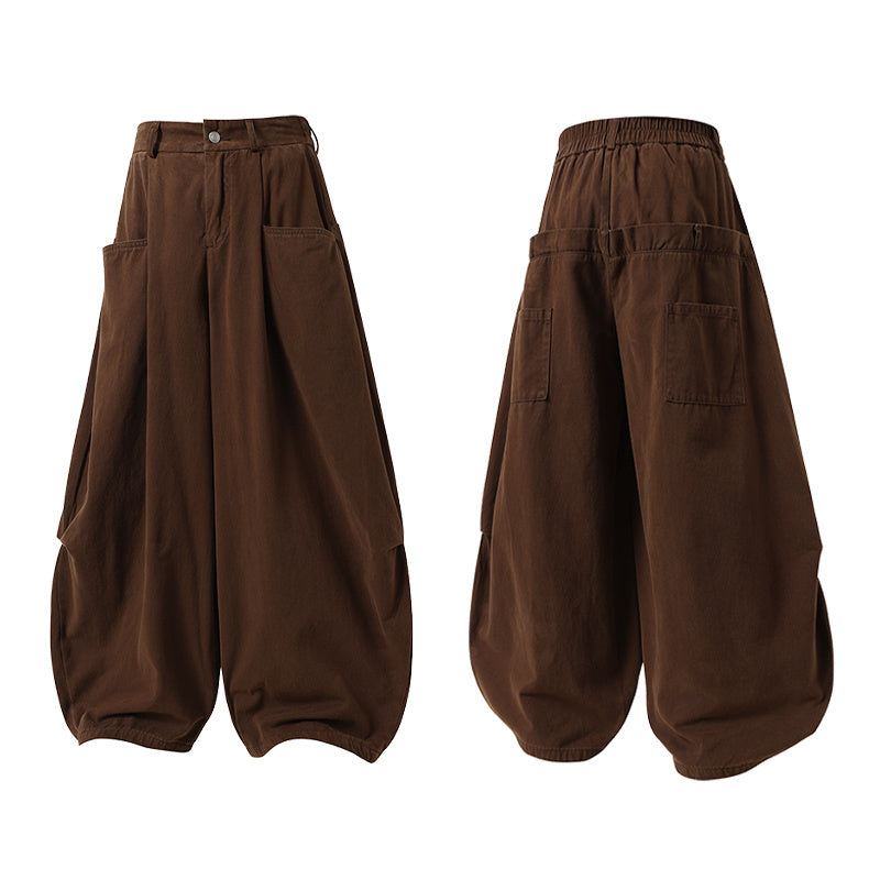 Omirad Classic Barrel Pants | Wide Leg Cotton Trousers