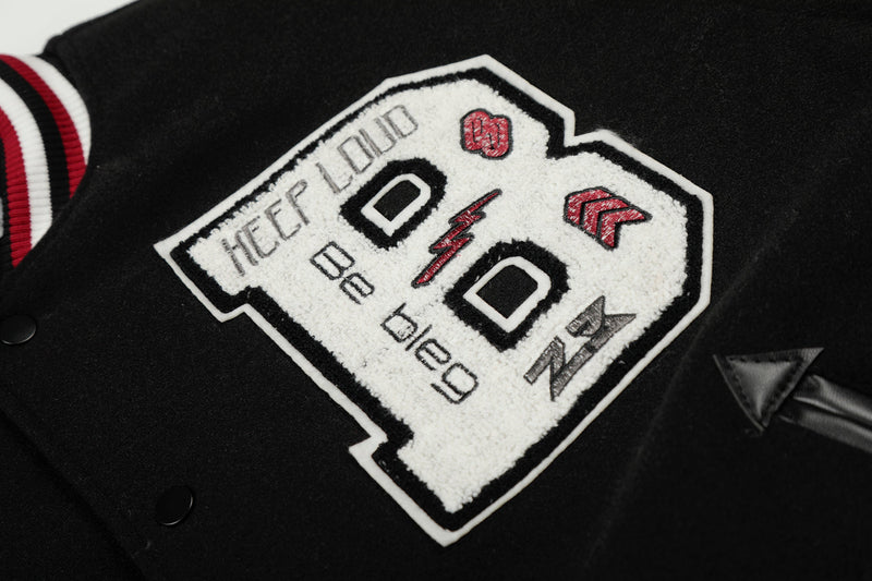 Wild at Heart Embroidered Varsity Jacket | Streetwear Bomber