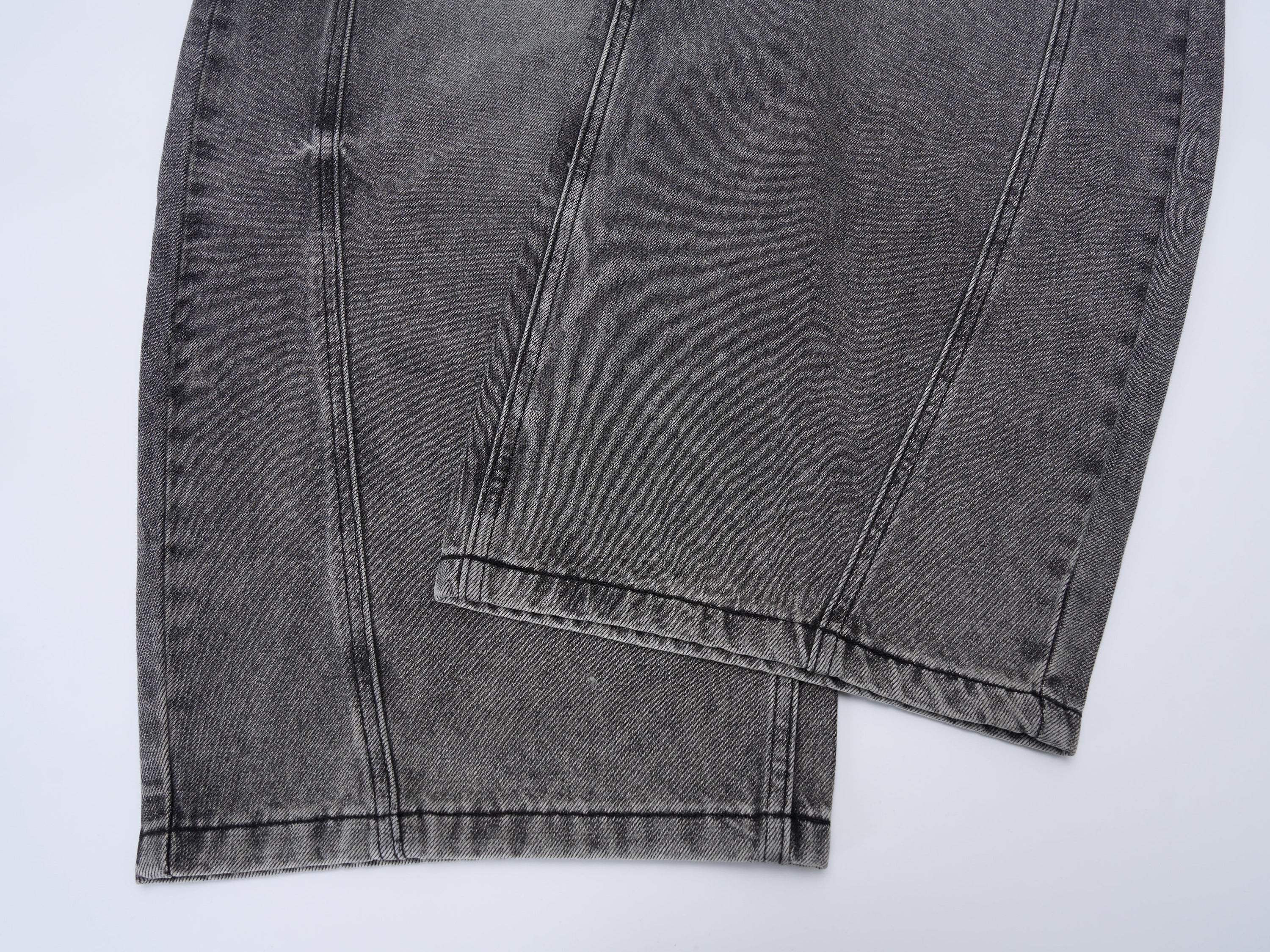 Omirad Washed Barrel-Leg Denim Jeans | Vintage Grey