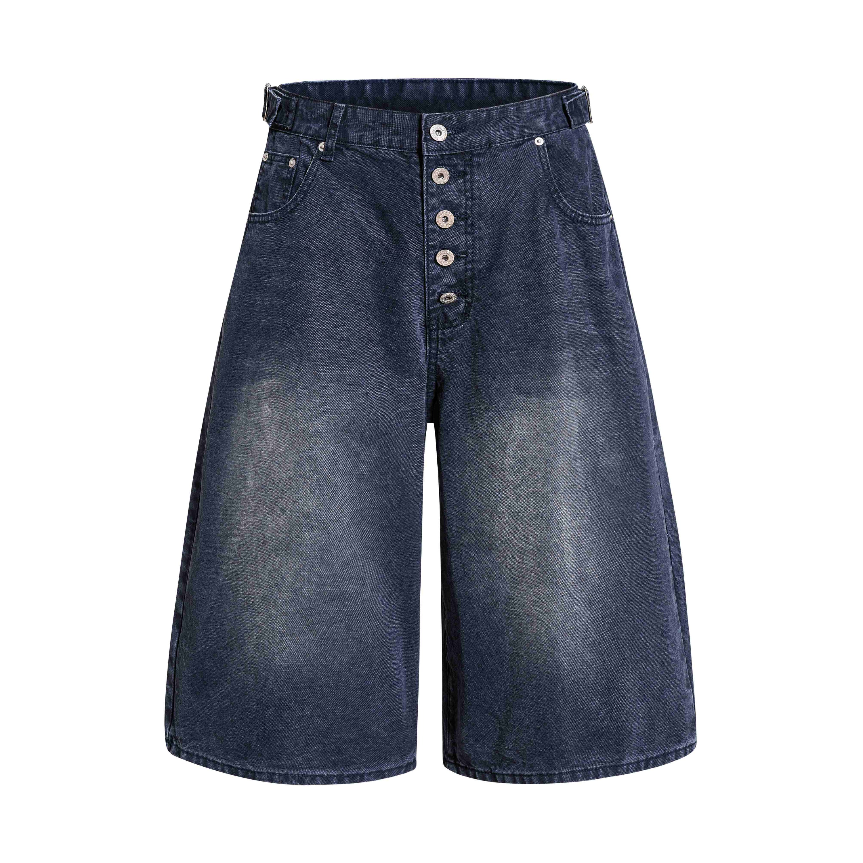 Omirad Vintage Wide-Leg Denim Shorts | 100% Cotton